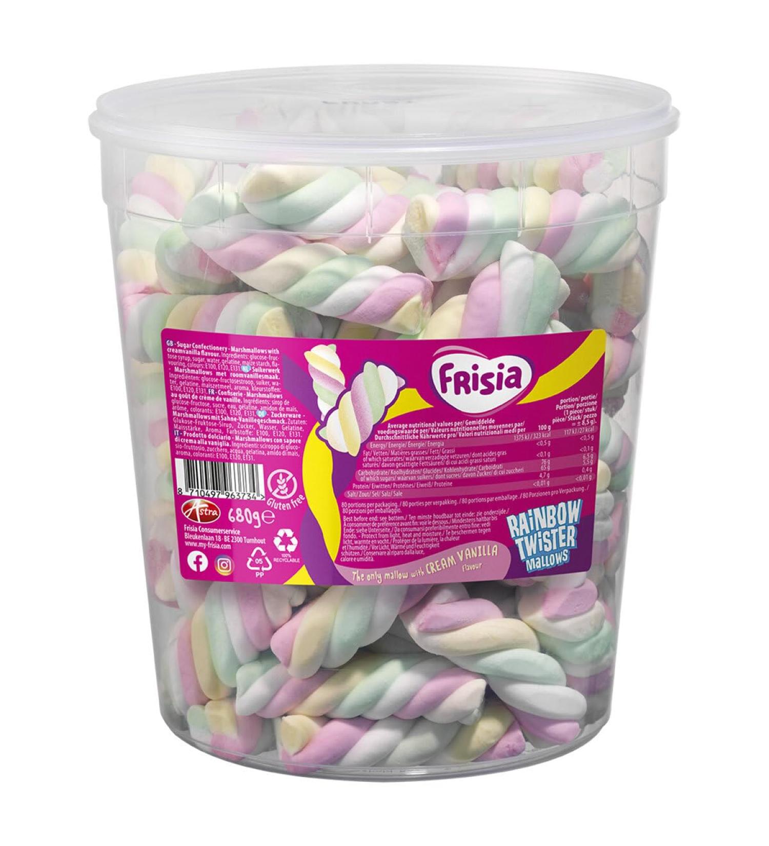 Frisia Marshmallow Rainbow Twister 680g Creamy Vanilla Flavour Tub Full - Buy Online on SooperMarket.com