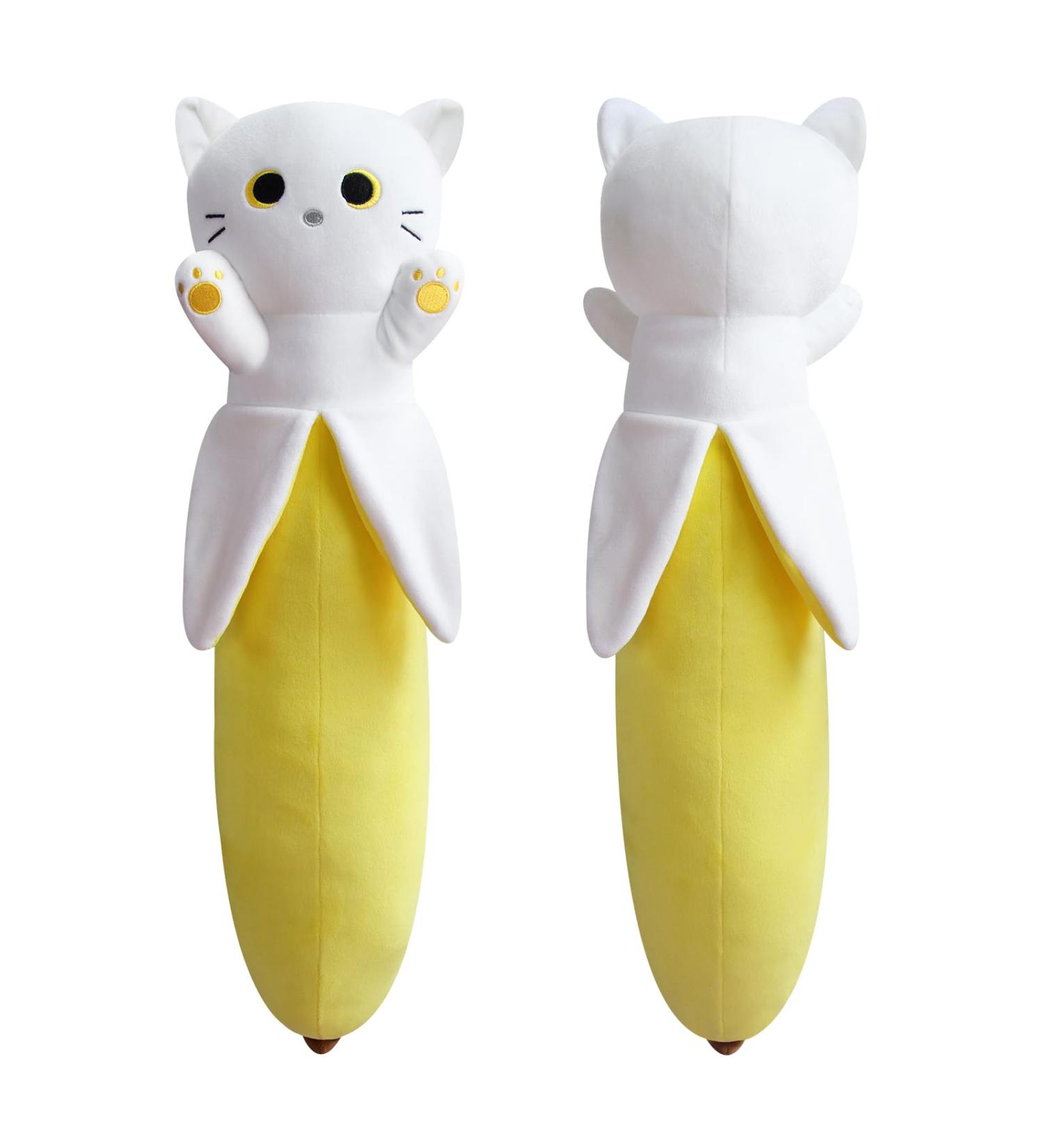 Yamepuia 21 Long Banana Cat Plush Body Pillow - Cute Kawaii Yellow Cat Throw Pillow for Kids - Perfect Gift for Boys and Girls - Buy Online on SooperMarket.com