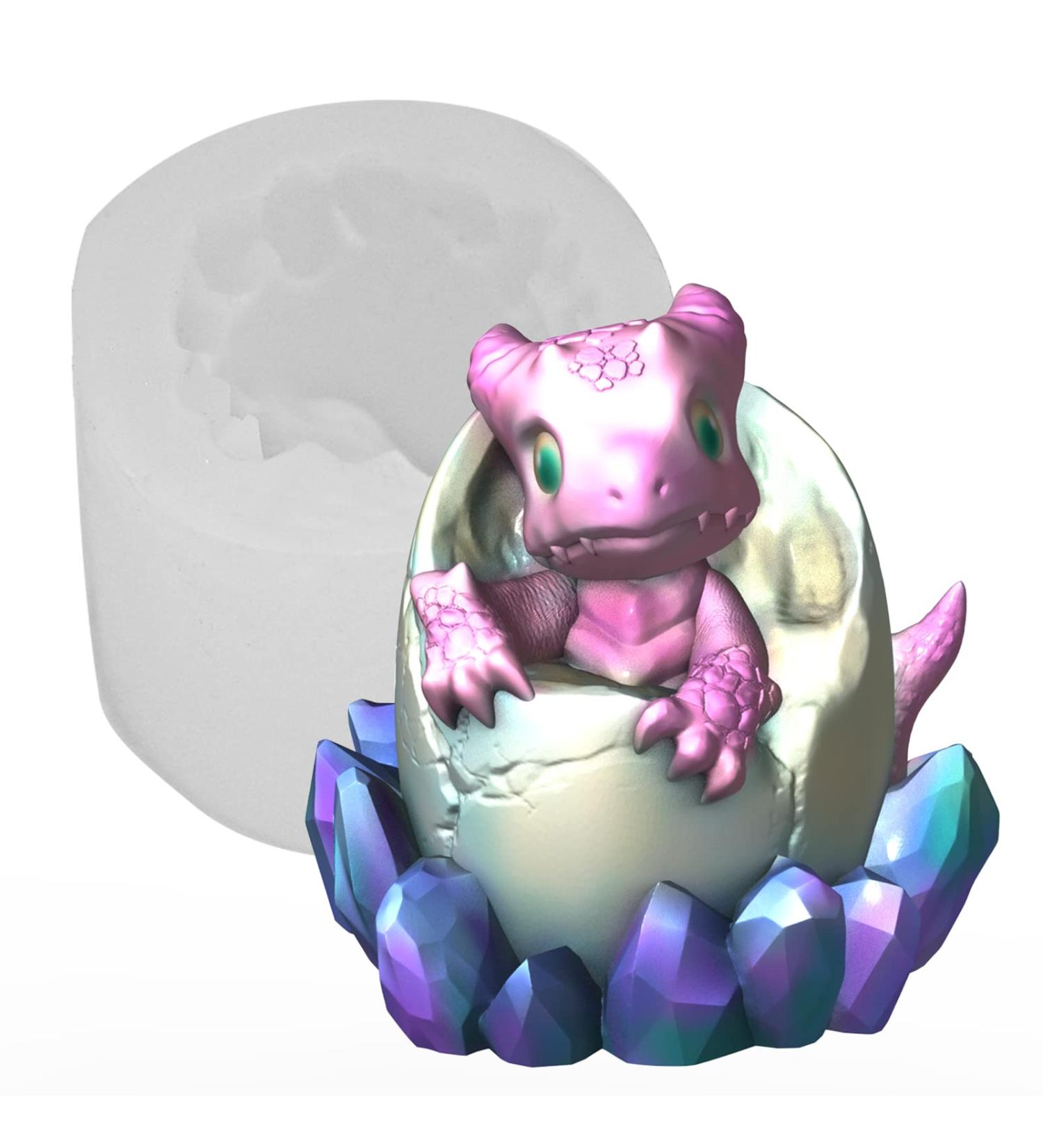 KAKIWYHHH Baby Dragon Egg Silicone Mold for Fondant Cake Topper Decoration - Buy Online on SooperMarket.com