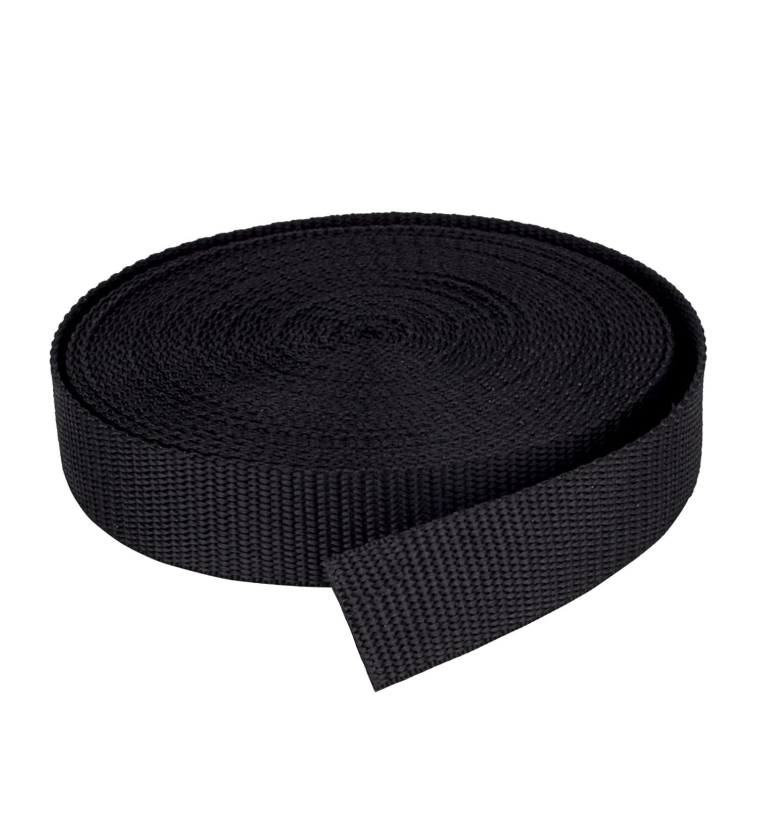 DTXUP Black Polypropylene 1 Inch Webbing Strap - Lawn Chair Replacement, Climbing Straps, DIY Crafting - 10 Yards - Buy Online on SooperMarket.com