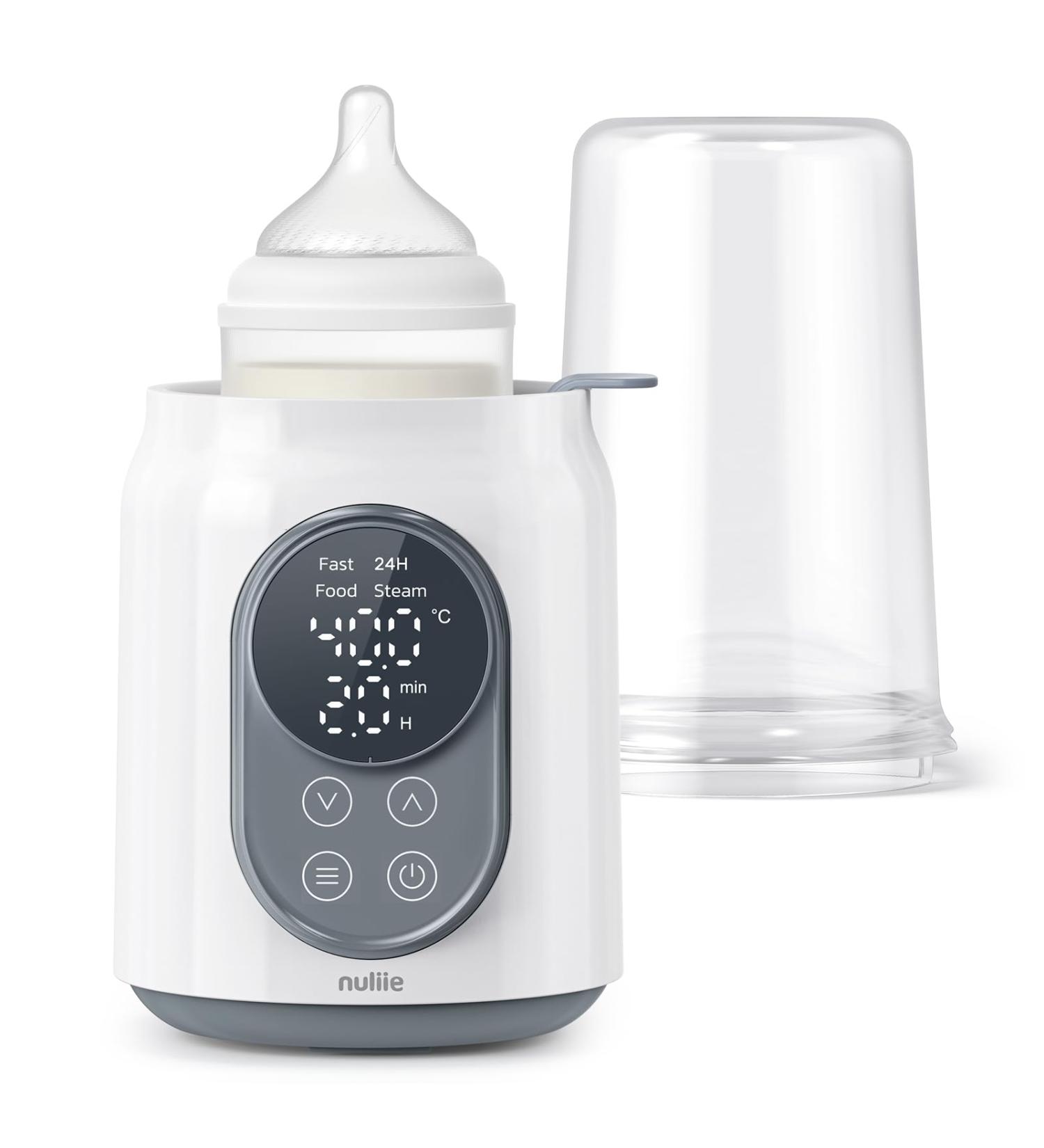 Nuliie 6-in-1 Baby Bottle Warmer with Smart Temperature Control - BPA-Free Food Warmer & Defroster for Breastmilk/Formula - White - Buy Online on SooperMarket.com
