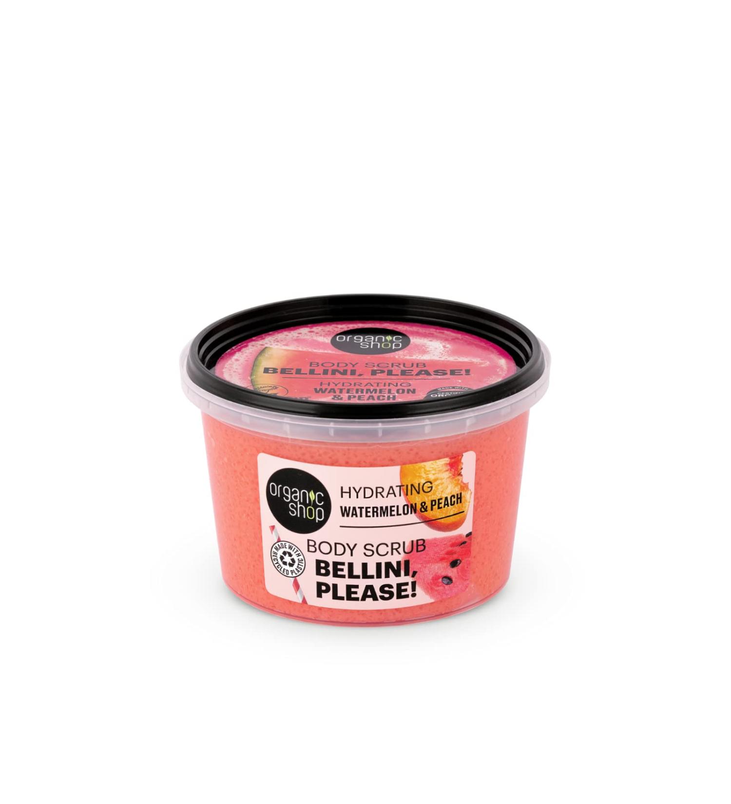 Organic Shop Hydrating Bellini Please! Body Scrub Watermelon & Peach (250ml) Watermelon & Peach 251 g (Pack of 1) - Buy Online on SooperMarket.com