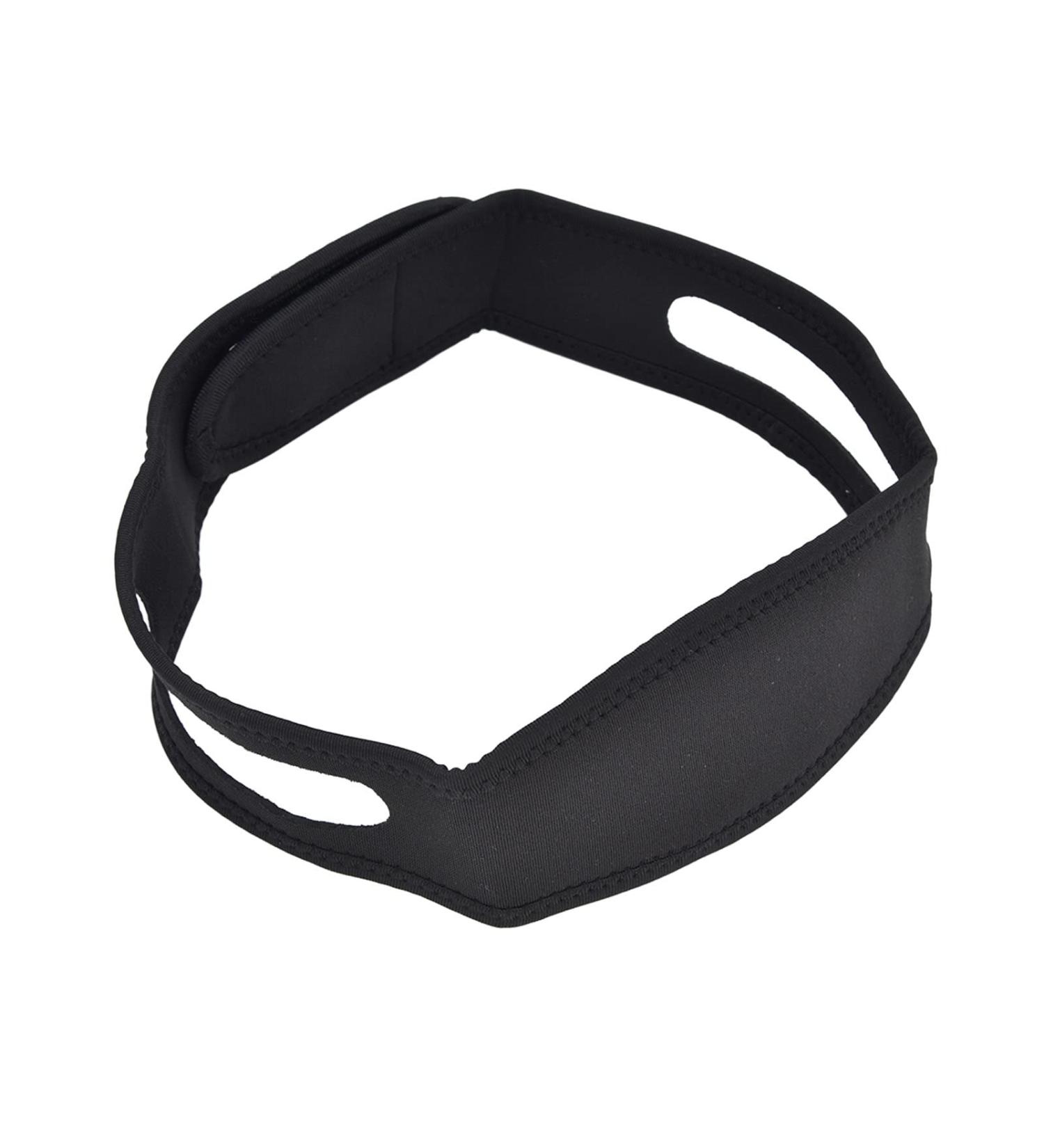 Adjustable Snoring Stop Belt Chin Strap - Black Nylon for Men and Women - Bedroom and Office Sleep Aid - Buy Online on SooperMarket.com