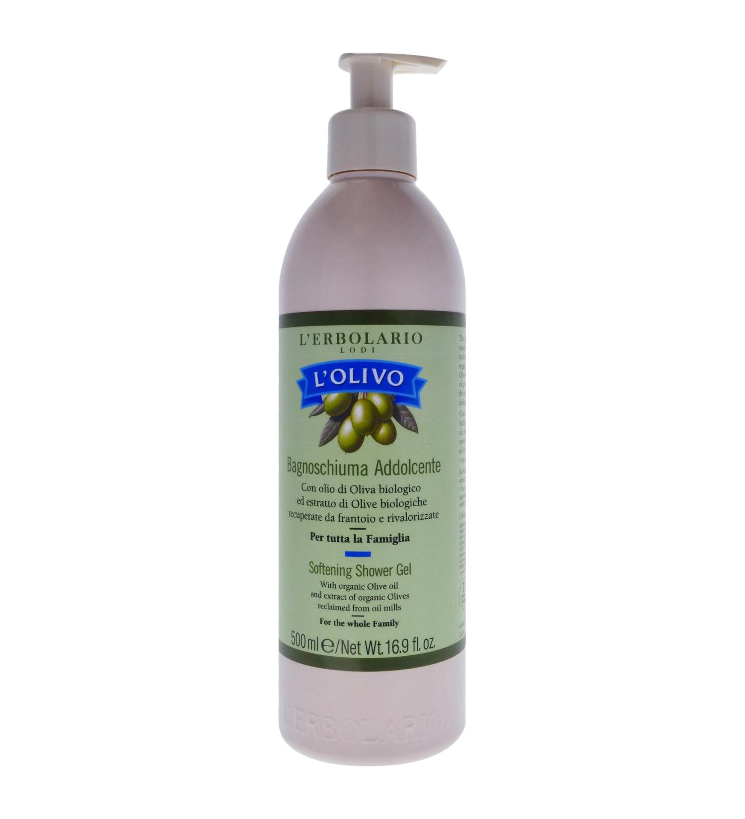 L'Erbolario L Olivo Softening Shower Gel 16.9 oz | Olive Oil Extract Aromatic & Moisturizing | Cruelty-Free | International Shipping Available - Buy Online on SooperMarket.com