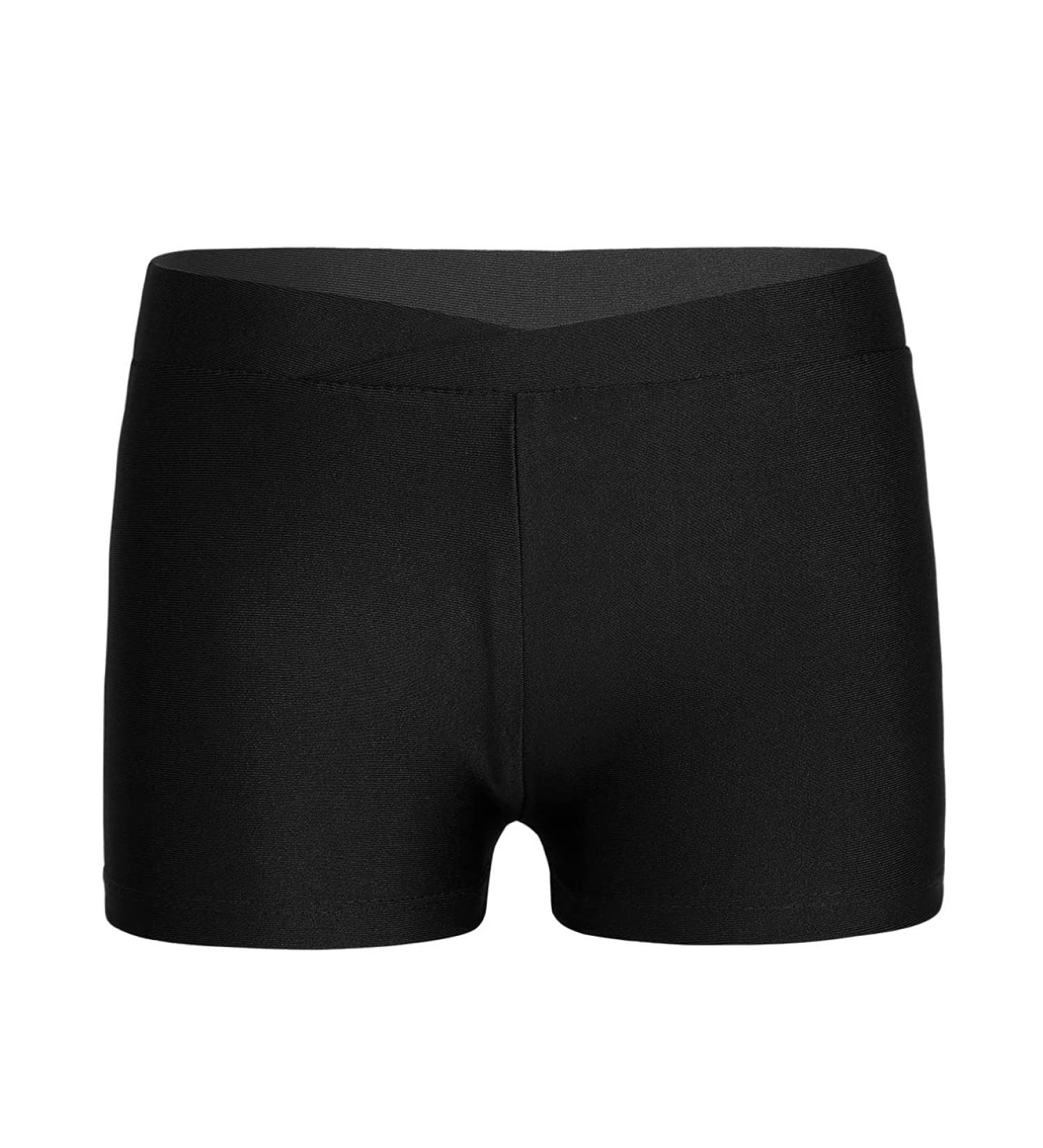 Tiobug Girls Sports Shorts - Smooth Fabric Stretch Yoga & Dance Pants in Black (Size 3 140-152) - Ideal for Fitness Leisure & Training - Buy Online on SooperMarket.com