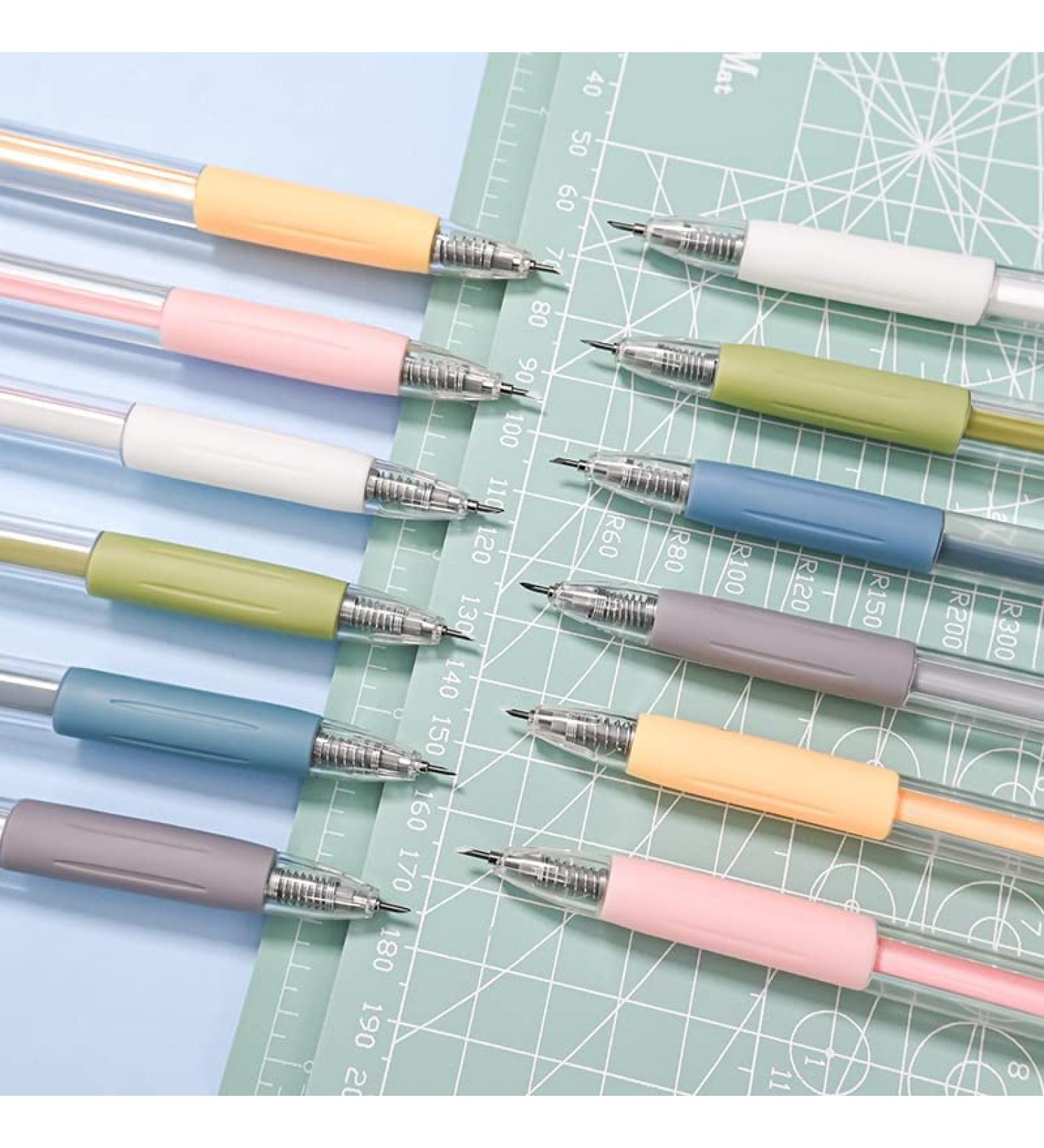 Cartoon Pattern Student Utility Knife Pen  Craft Cutting Tool Paper Pen Cutter Knife Creative Retractable  Cutter Knife Creative Retractable Precision Paper Cutting Carving Tools (12PCS) - Buy Online on SooperMarket.com