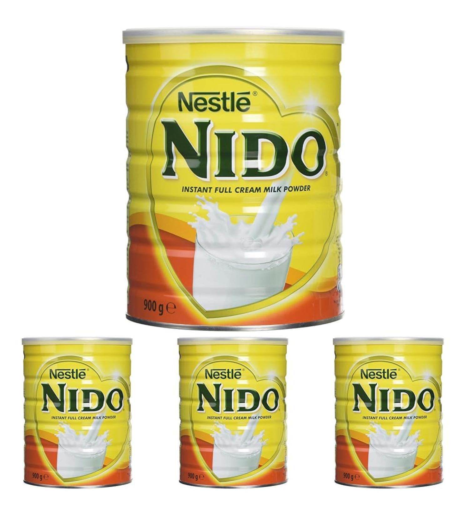 Nestl Nido Instant Full Cream Milk Powder - 900 g (Pack of 4)