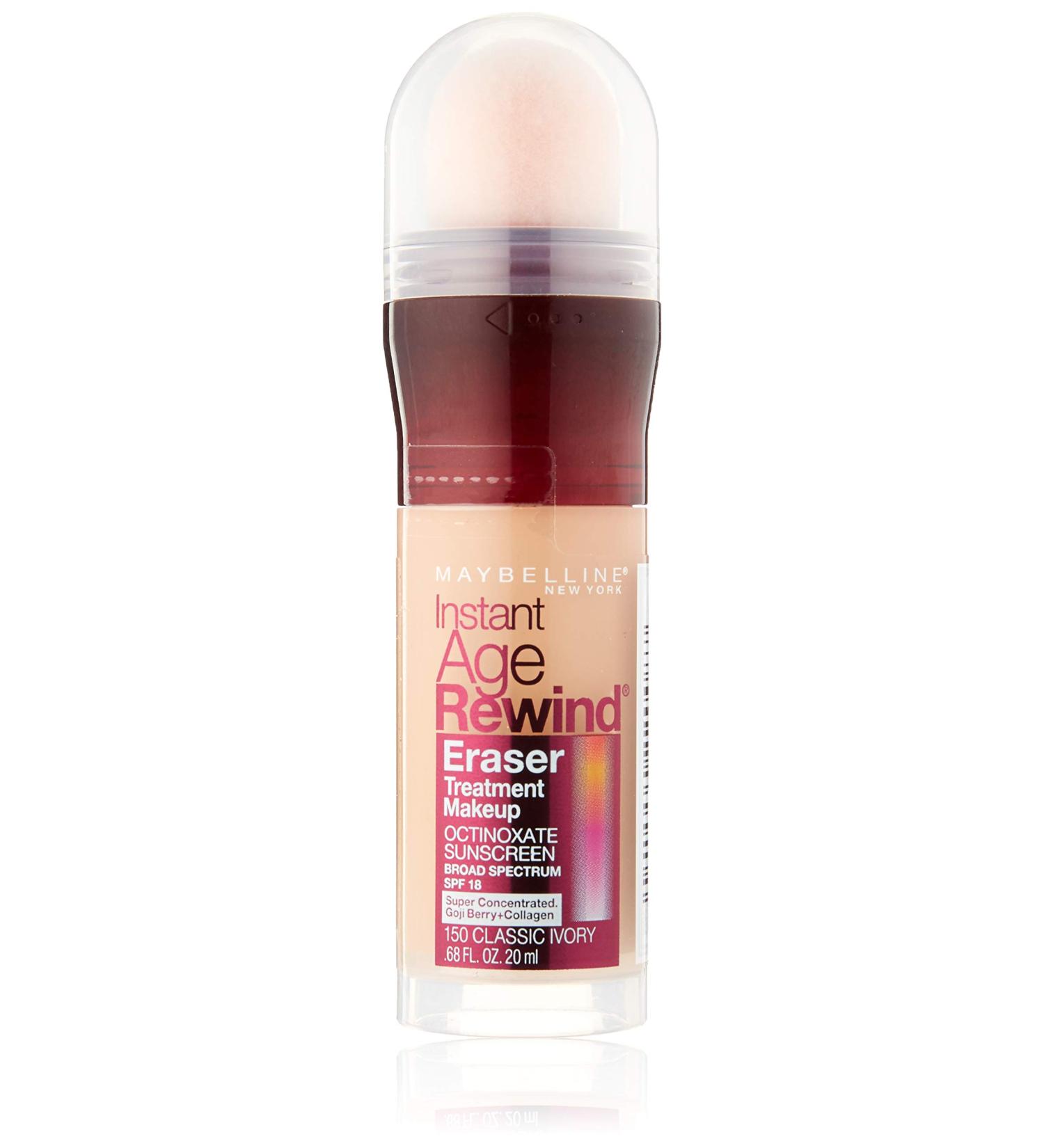 Maybelline Instant Age Rewind Eraser Foundation - Classic Ivory 0.68 Fl Oz (Pack of 2) Classic Ivory 0.68 Fl Oz (Pack of 2)