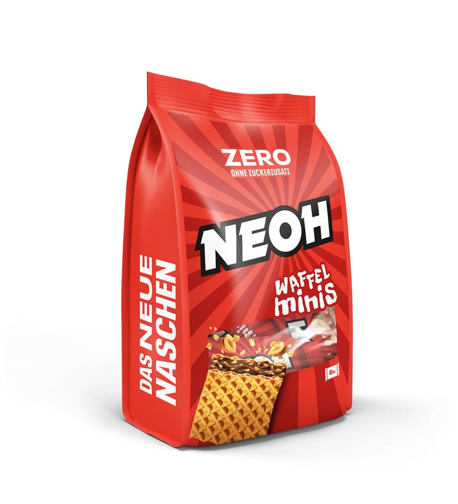 NEOH Low Carb Hazelnut Chocolate Waffles - No Added Sugar - 8x11g Crunchy Delight - Ideal Low-Carb Snack - Buy Online on SooperMarket.com