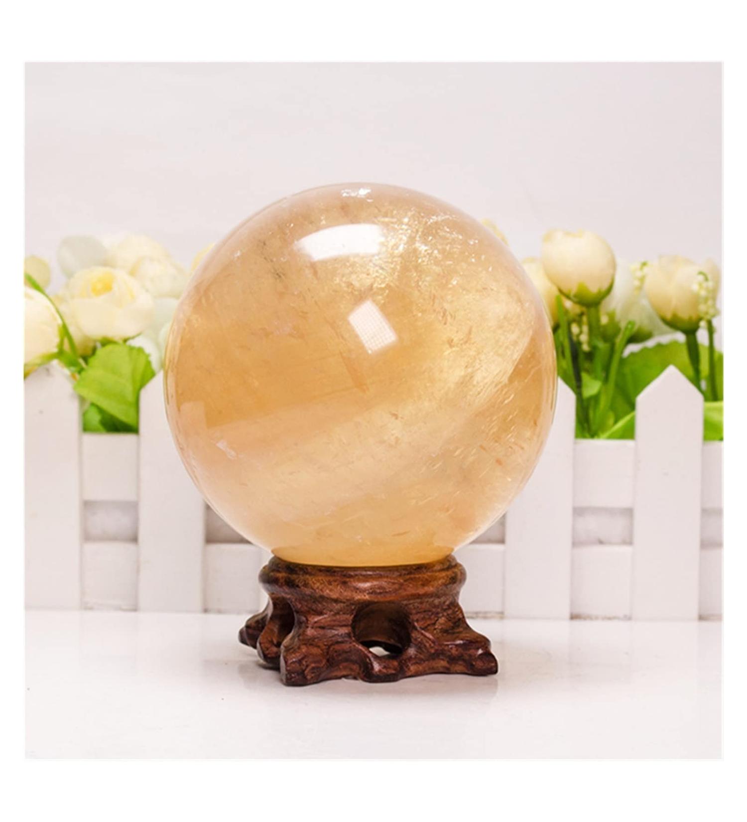 Natural Crystal Rough Natural Sphere 1pc Natural Gemstone Sphere Orange Yellow Calcite Stone Balls for Home Decoration for Decoration Gift Decoration feng Shui. 1pc 80-95mm