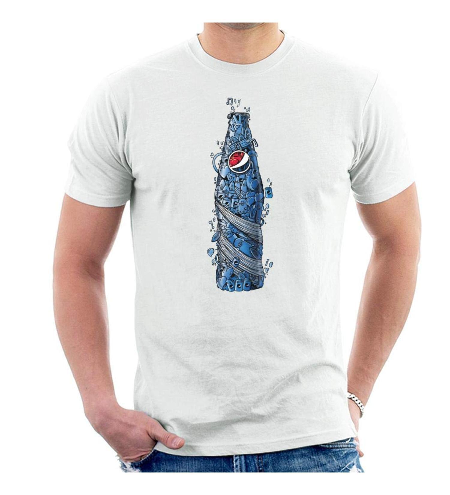 All+Every Pepsi Doodle Bottle Men's T-Shirt S White - Buy Online on SooperMarket.com