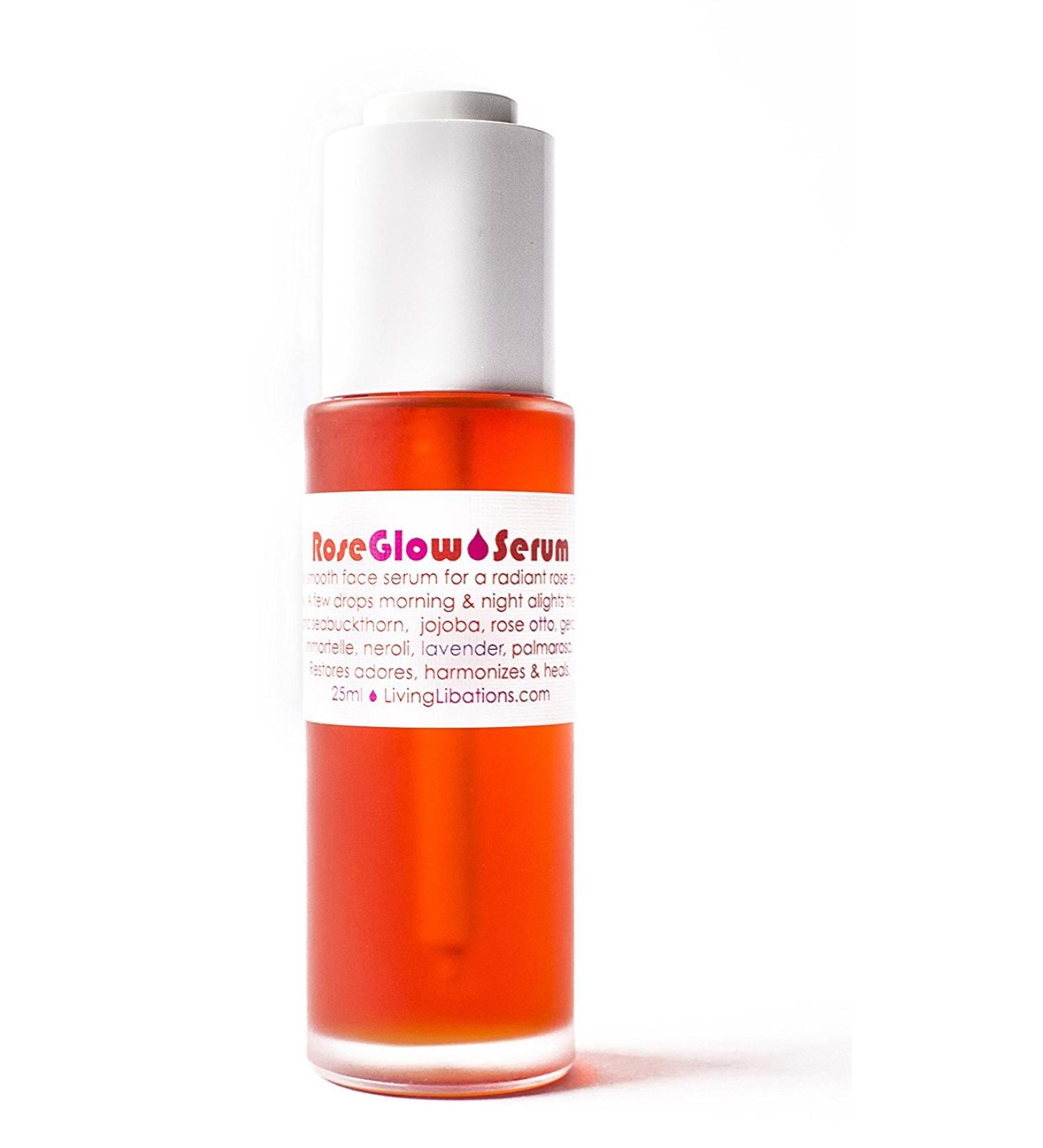 Living Libations - Organic/Wildcrafted Rejuvenating Rose Glow Face Serum (1 oz / 30 ml)