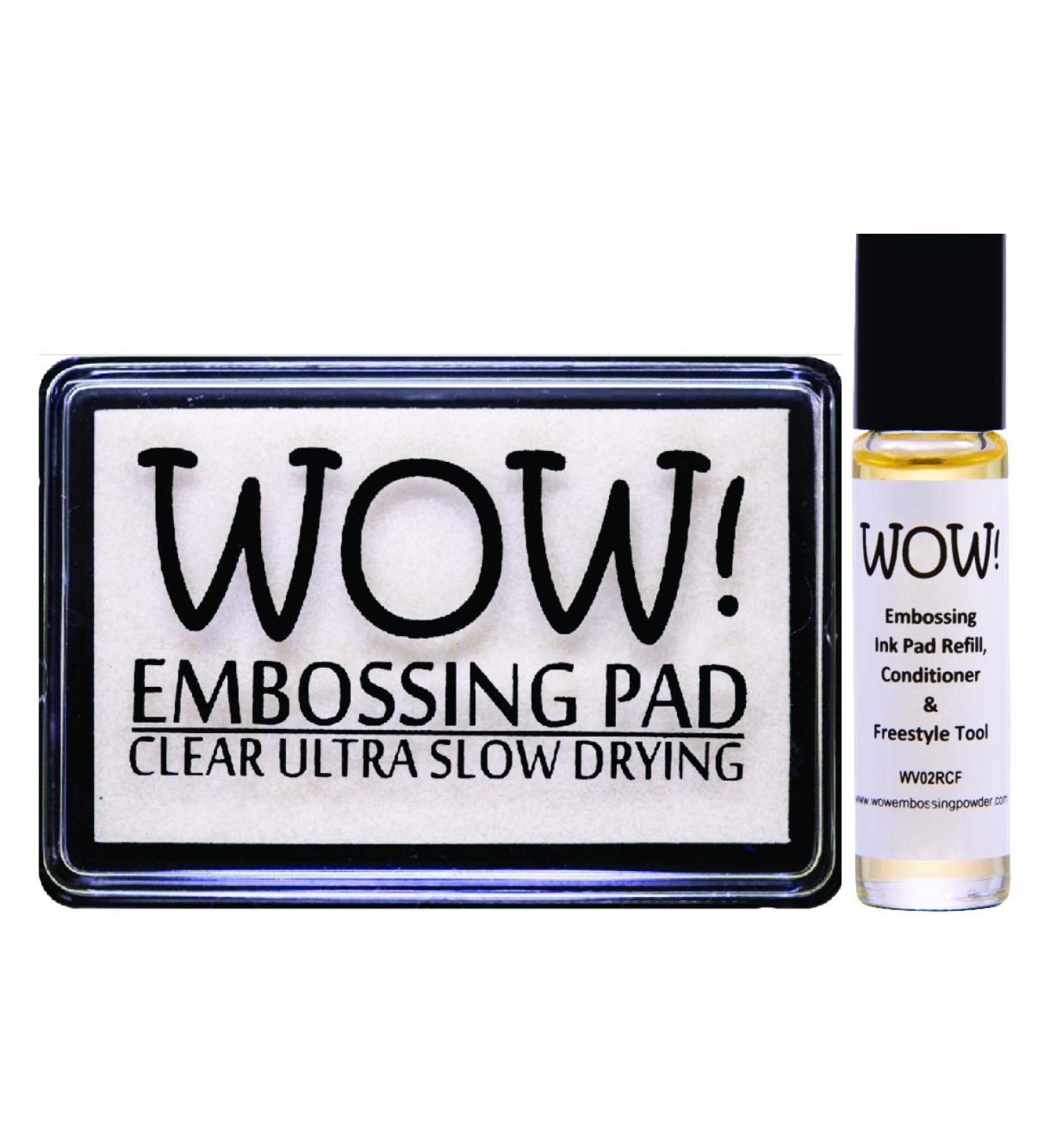 WOW Clear Embossing Ink Pad & Refill Conditioner Bundle - Ultra Slow Drying | Freestyle Tool Included - Buy Online on SooperMarket.com