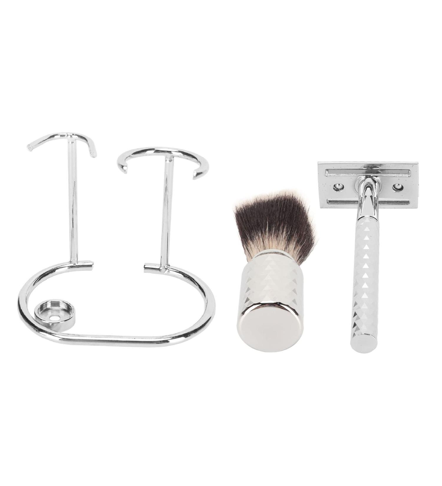 Razor Planing Men's Double Edge Safety Razor Kit | Manual Beard Cutting Tool with Brush & Holder - International Shipping - Buy Online on SooperMarket.com