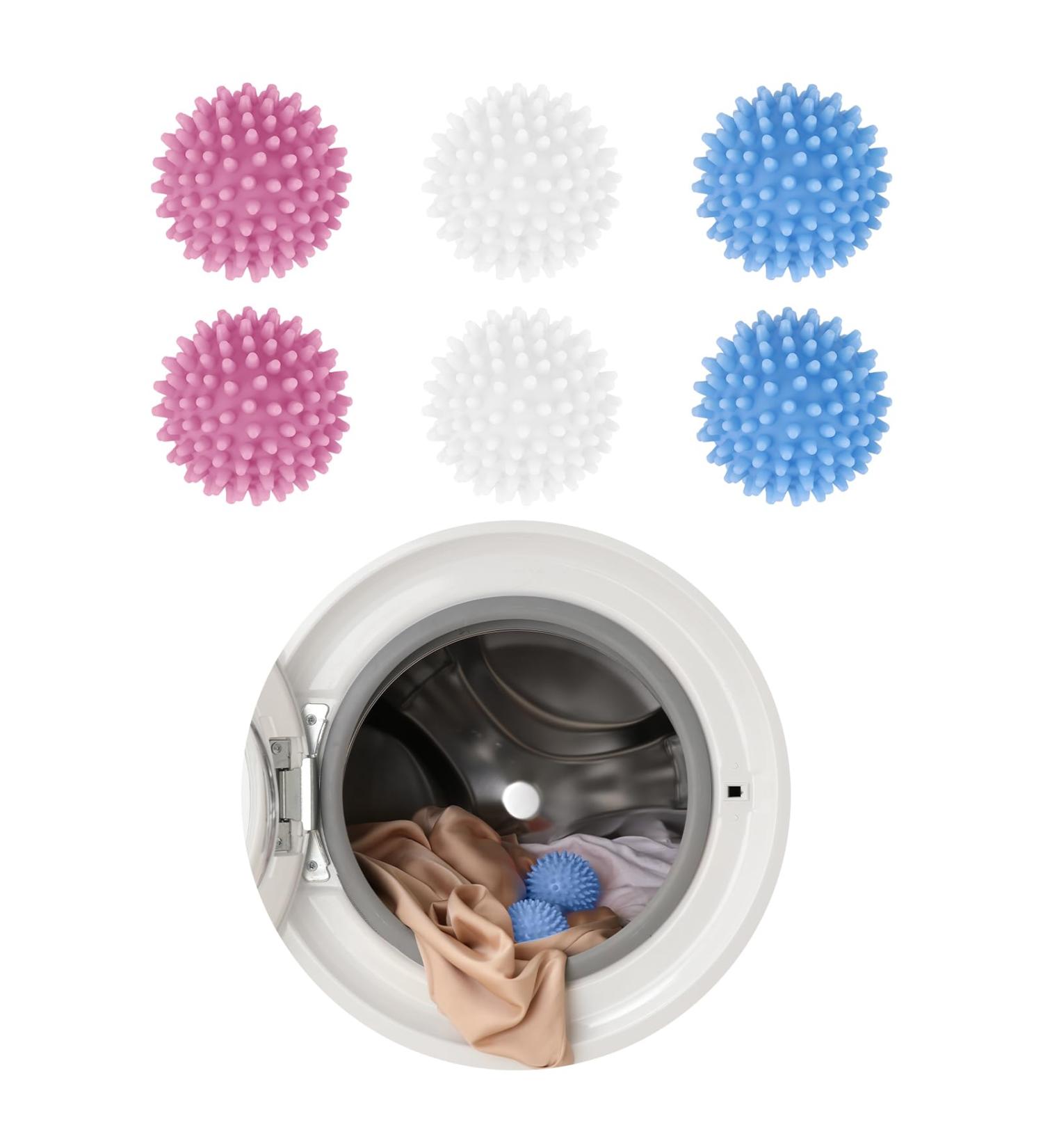 Laundry Dryer Balls Non-Melting Dryer Balls New Material Softer Washing Machine Balls 6 Pieces - Buy Online on SooperMarket.com