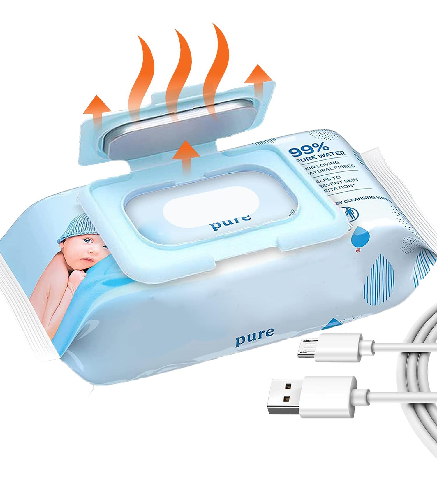 LITM Baby Wipe Warmer: Portable USB Wet Wipes Dispenser - Quick 10 Mins Top Heater (Blue) - Buy Online on SooperMarket.com