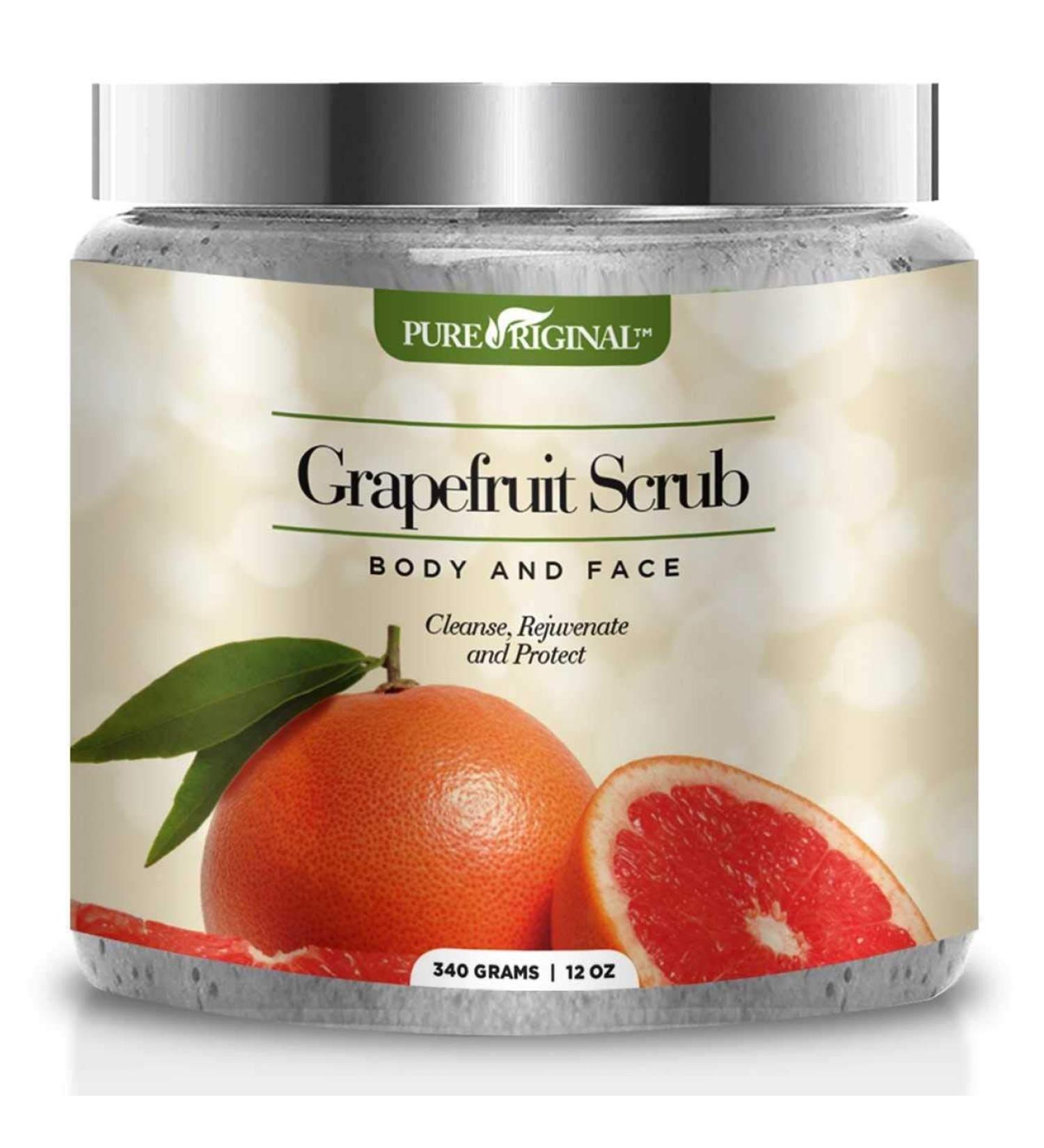 Grapefruit Scrub for Face and Body | Deep Cleansing Exfoliator for Acne-Prone Skin | Brighten Your Complexion | Pure Original - Buy Online on SooperMarket.com