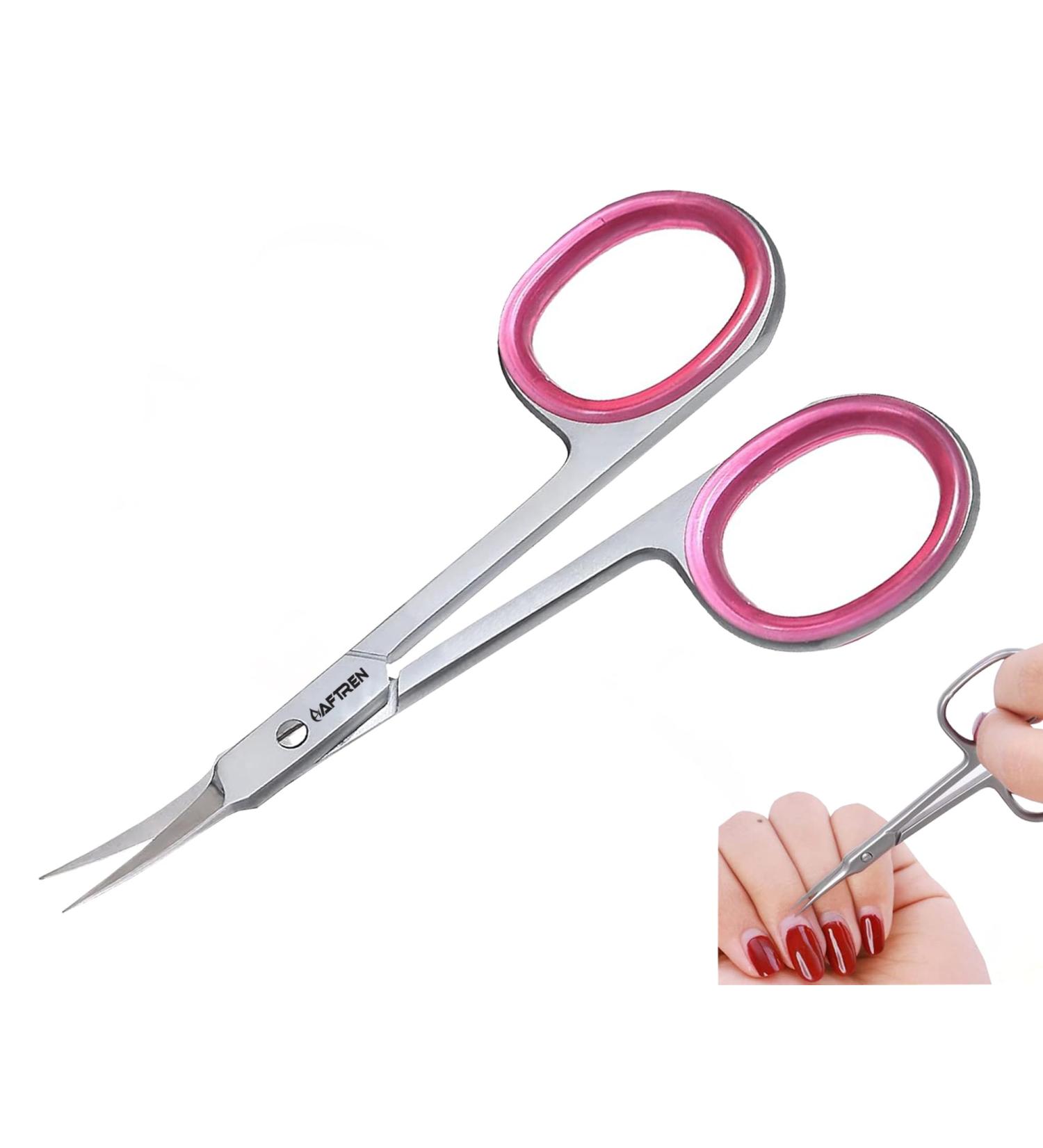 Cuticle Scissors Curved Multipurpose Little Beauty Nail Scissors Manicure Pedicure Eyebrows Eyelash Nose Beard Mustache Hair Trimming Grooming Shears for Men Women (Silver 4.5 Inch) 4.5 Inch Silver - Buy Online on SooperMarket.com