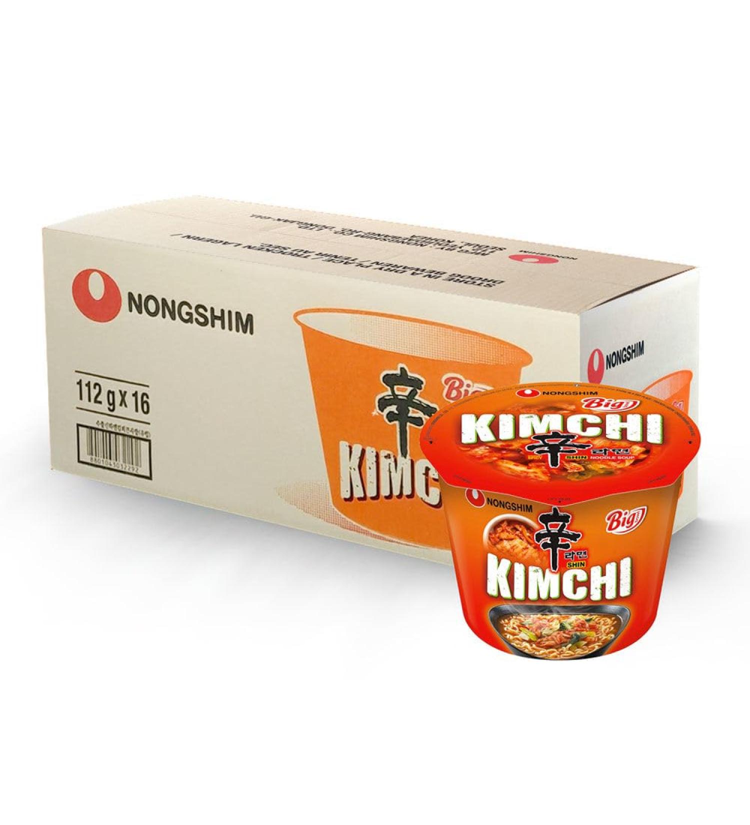 Nongshim Big Bowl Kimchi Bowl Noodle Soup 112g (16 Bowls) - Buy Online on SooperMarket.com