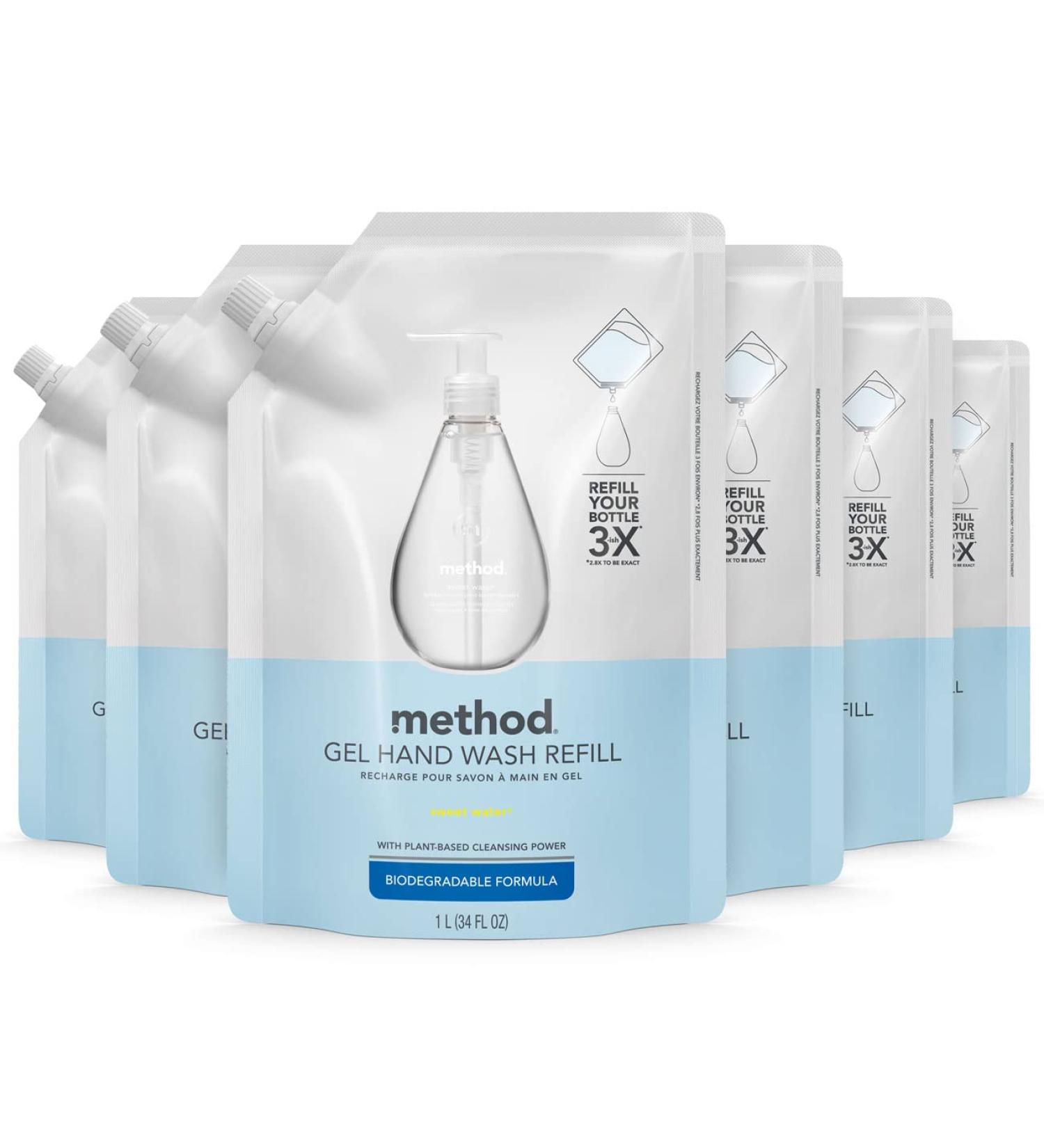 Method Gel Hand Soap Refill Sweet Water 34 oz - 6 Pack - Buy Online on SooperMarket.com
