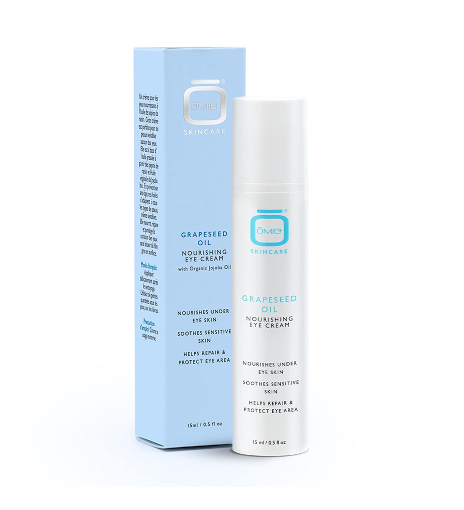 Omic Under Eye Cream - 0.5 fl oz / 15ml - For Puffiness and Bags Under Eyes Anti-aging Eye Cream with Jojoba Oil and Grapeseed Oil Vegan Cruelty Free Paraben Free Made in USA - Buy Online on SooperMarket.com