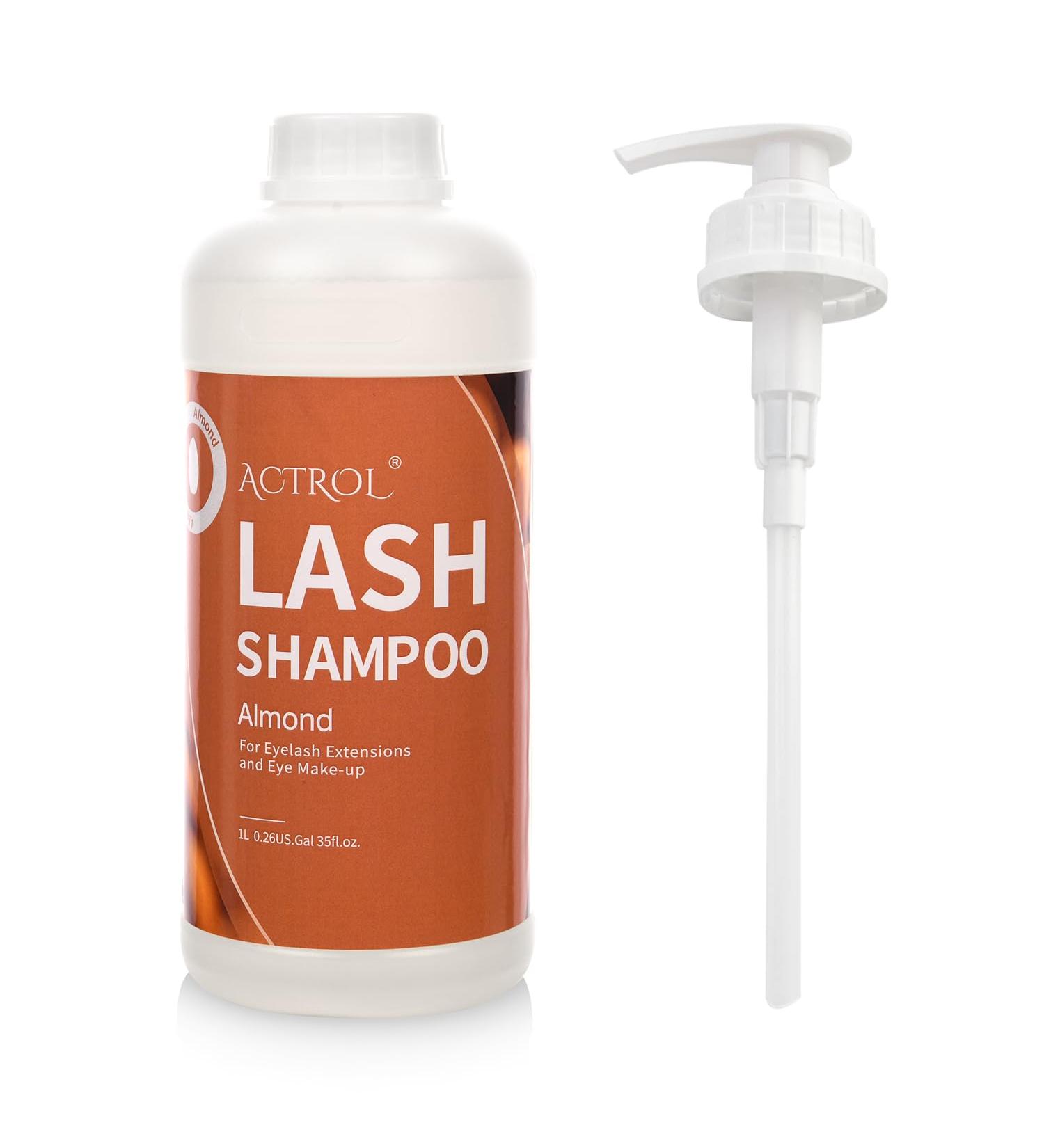 Eyelash Extension Cleanser Almond 1L Natural Lash Extension Shampoo Professional Eyelid Foaming Cleanser Paraben & Sulfate Free Non-lrritating with Salon and Home Care - Buy Online on SooperMarket.com