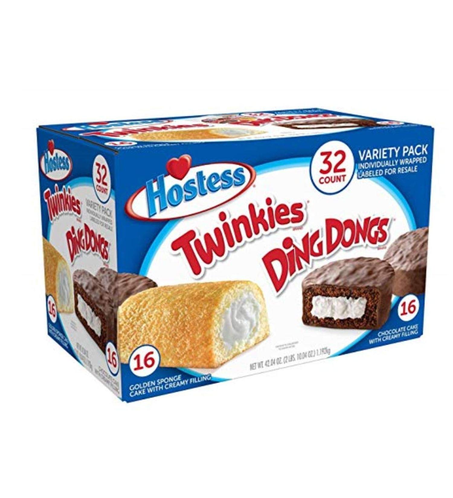 Hostess Twinkies & Ding Dongs - Pack of 2 - 32 Count - 42.04 Oz.