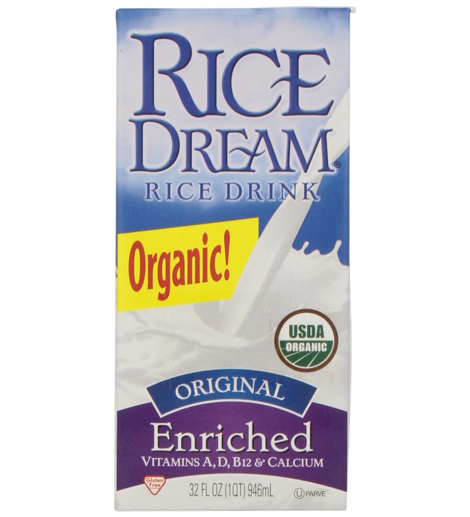 Rice Dream Organic Rice Drink Original 32oz (Pack of 12) - Plant-Based Dairy Alternative - Buy Online on SooperMarket.com