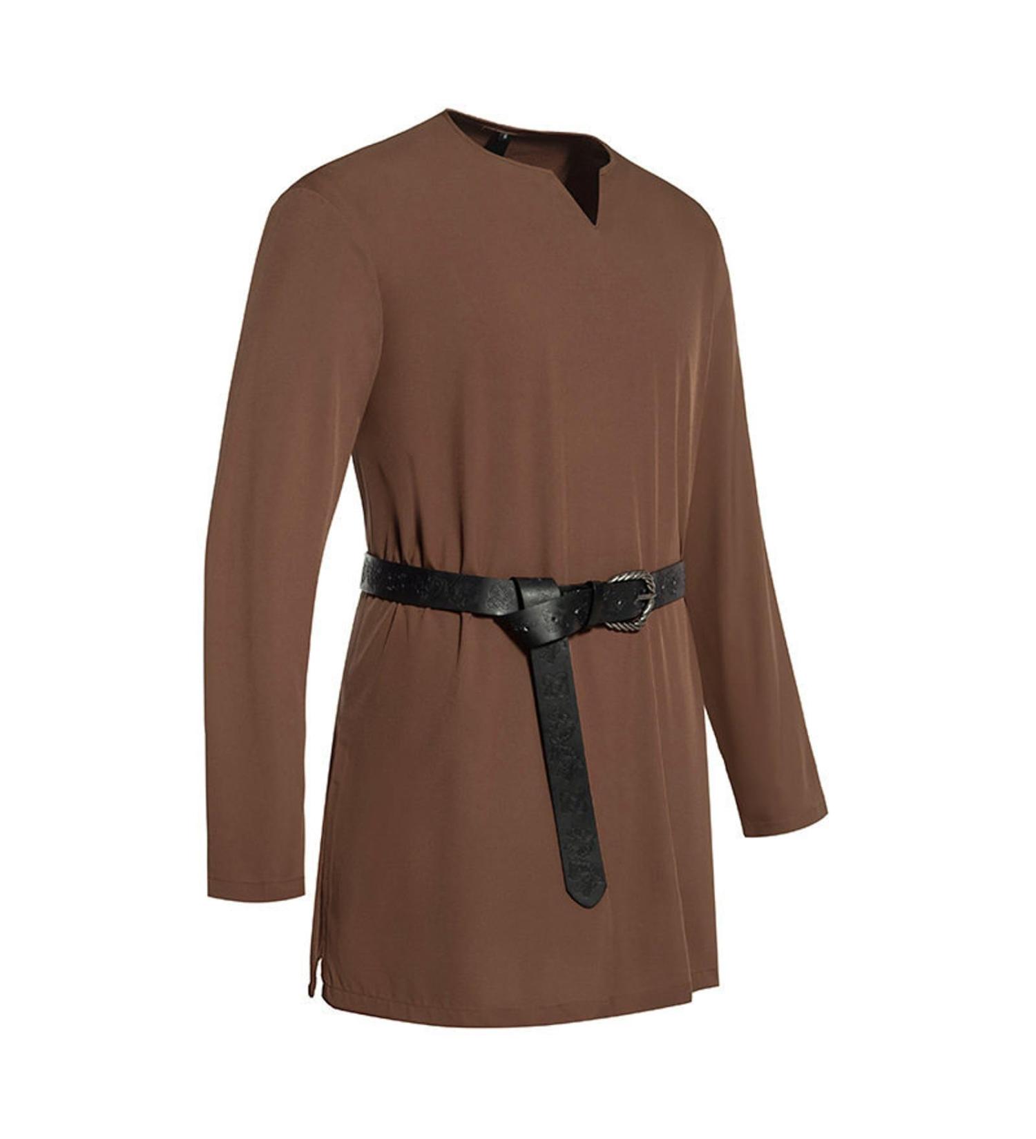 Buy Rumaozia Men's Middle Ages Cotton Tunic | Viking Shirt for Halloween Cosplay - Adlige Tunika & Warrior Costume - Buy Online on SooperMarket.com