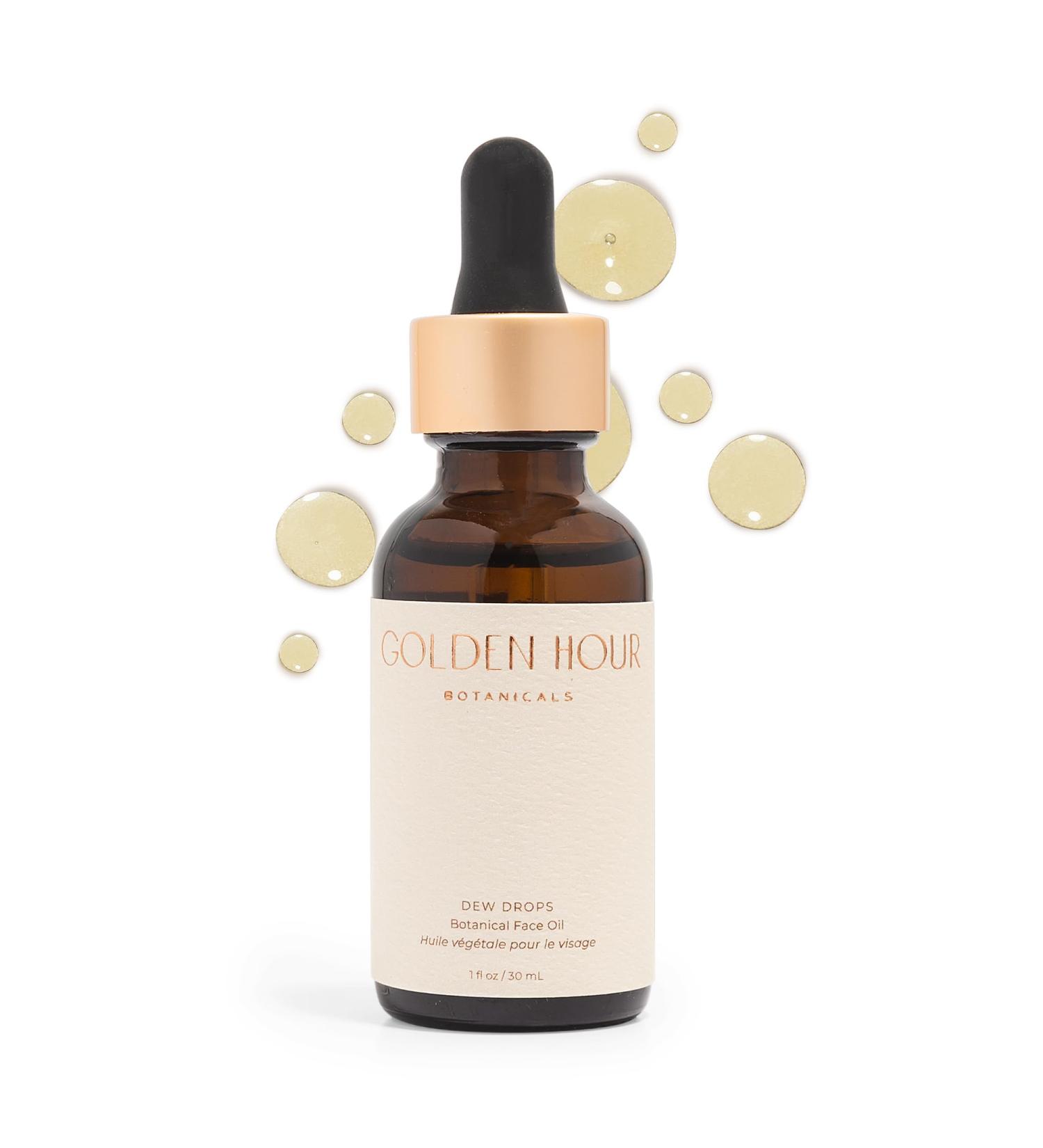 All Natural Organic Vegan Face Oil | Cruelty-Free Hydrating Moisturizer - Made in USA | Dew Drops with Rose Hip Seed Oil 1fl oz - Buy Online on SooperMarket.com