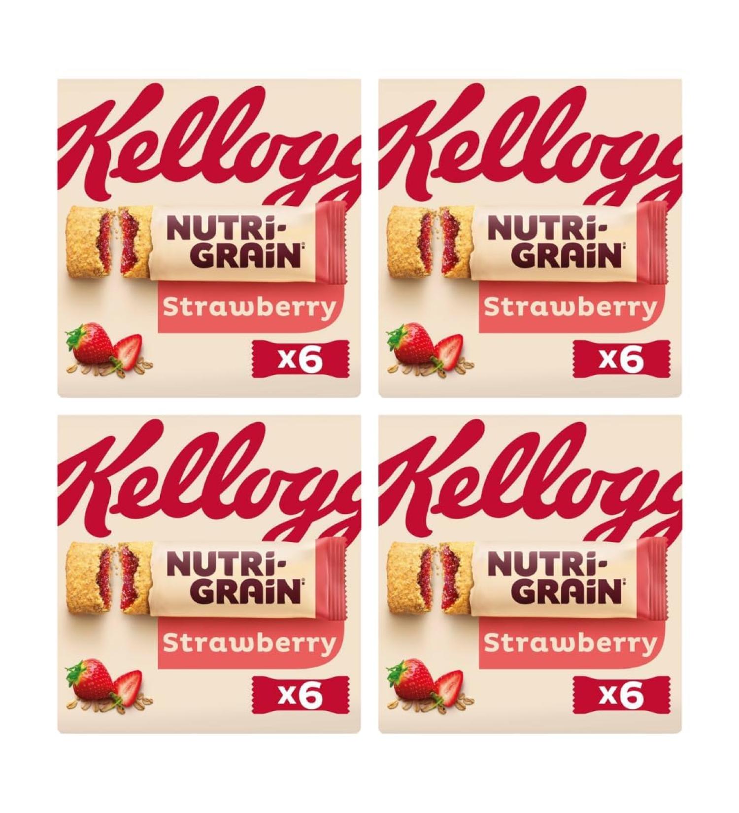 Breakfast Snack Bar Bundle Consisting of Nutrigrain Elevenses Bars Strawberry 6pk (4 Pack)