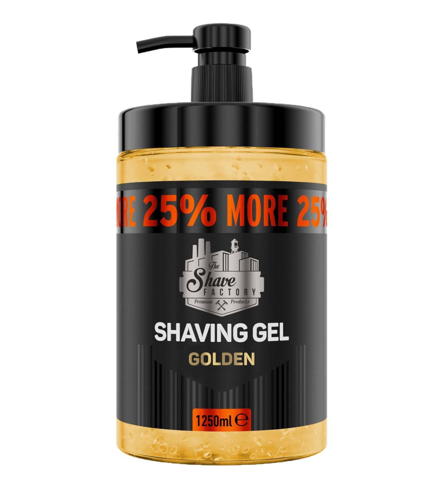 The Shave Factory Razor Gel for Men - Precise Shaving & Skin Moisture | 1250ml Gold Color - International Shipping Available - Buy Online on SooperMarket.com