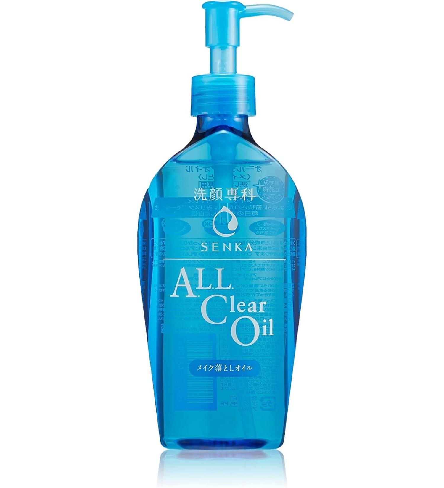 Senka Cleansing Oil ALL Clear - 230ml Makeup Remover for Face & Waterproof Mascara - Imported from Japan - Buy Online on SooperMarket.com