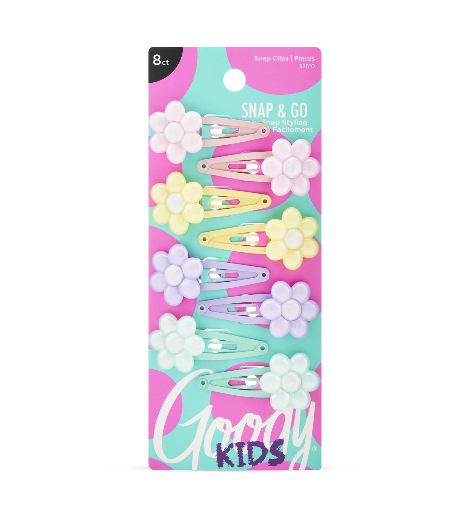 Goody Kids Mini Epoxy Contour Snap Clips - 8 Count Daisy Charm - Pain-Free Hair Accessories for Women and Girls - Buy Online on SooperMarket.com
