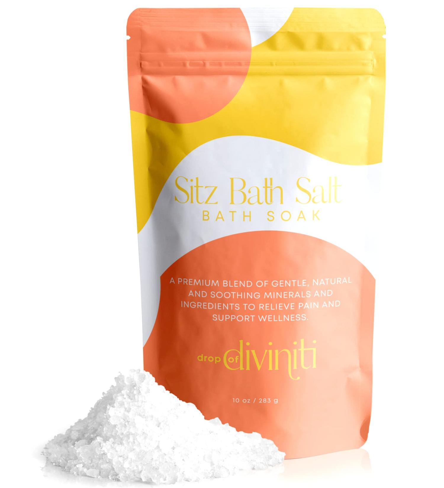 Sitz Bath Salt for Hemorrhoids & Postpartum Care - Organic Epsom Salt Soak | Made in USA - 10oz by DiviniTi - Buy Online on SooperMarket.com