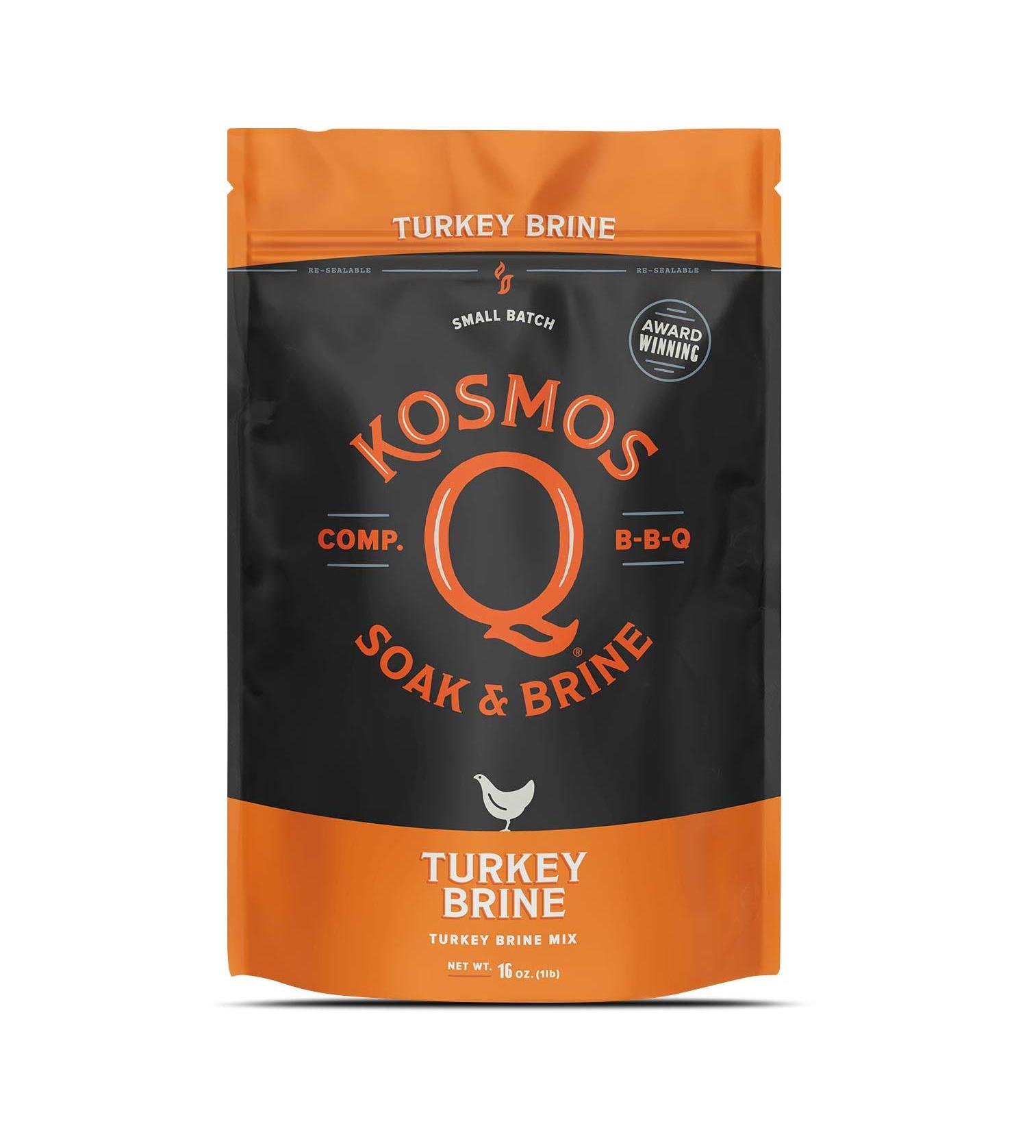 Kosmos Q Turkey Brine - 16 Oz BBQ Brine Mix for Whole Turkey - Made in the USA - Award-Winning Kit for Smoked, Oven-Roasted, or Fried Turkey - Buy Online on SooperMarket.com