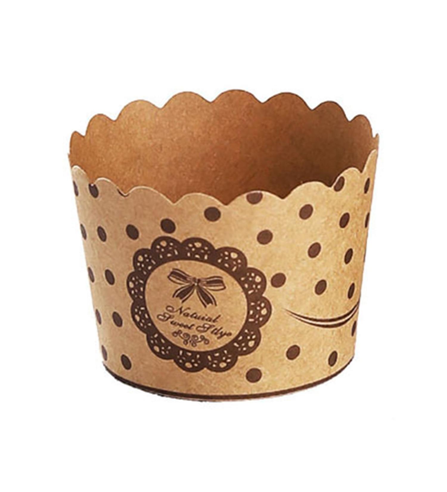 50Pcs Muffin Cup No Odor Food Grade Pulp High Temperature Resistance Cake Kitchen Supplies Cake Liner - Buy Online on SooperMarket.com