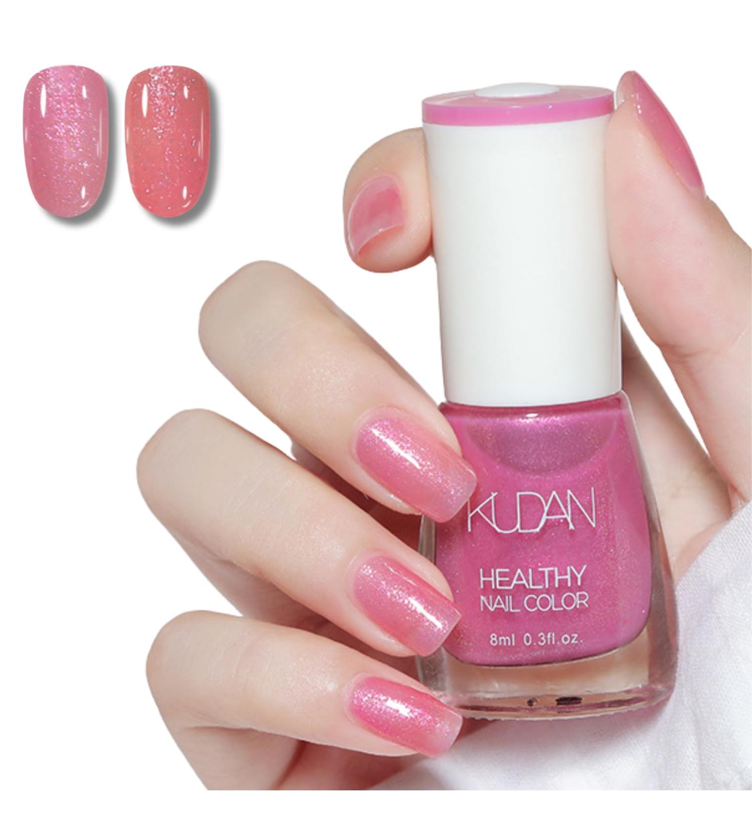 Glitter Nail Polish Pink Glitter Nail Polish Light-Changing Aurora Shimmer Nail Varnish Quick Dry & Long Lasting Nail Polish Water Based Natural Nail Polish for DIY Nail Art 23AuroraPink - Buy Online on SooperMarket.com