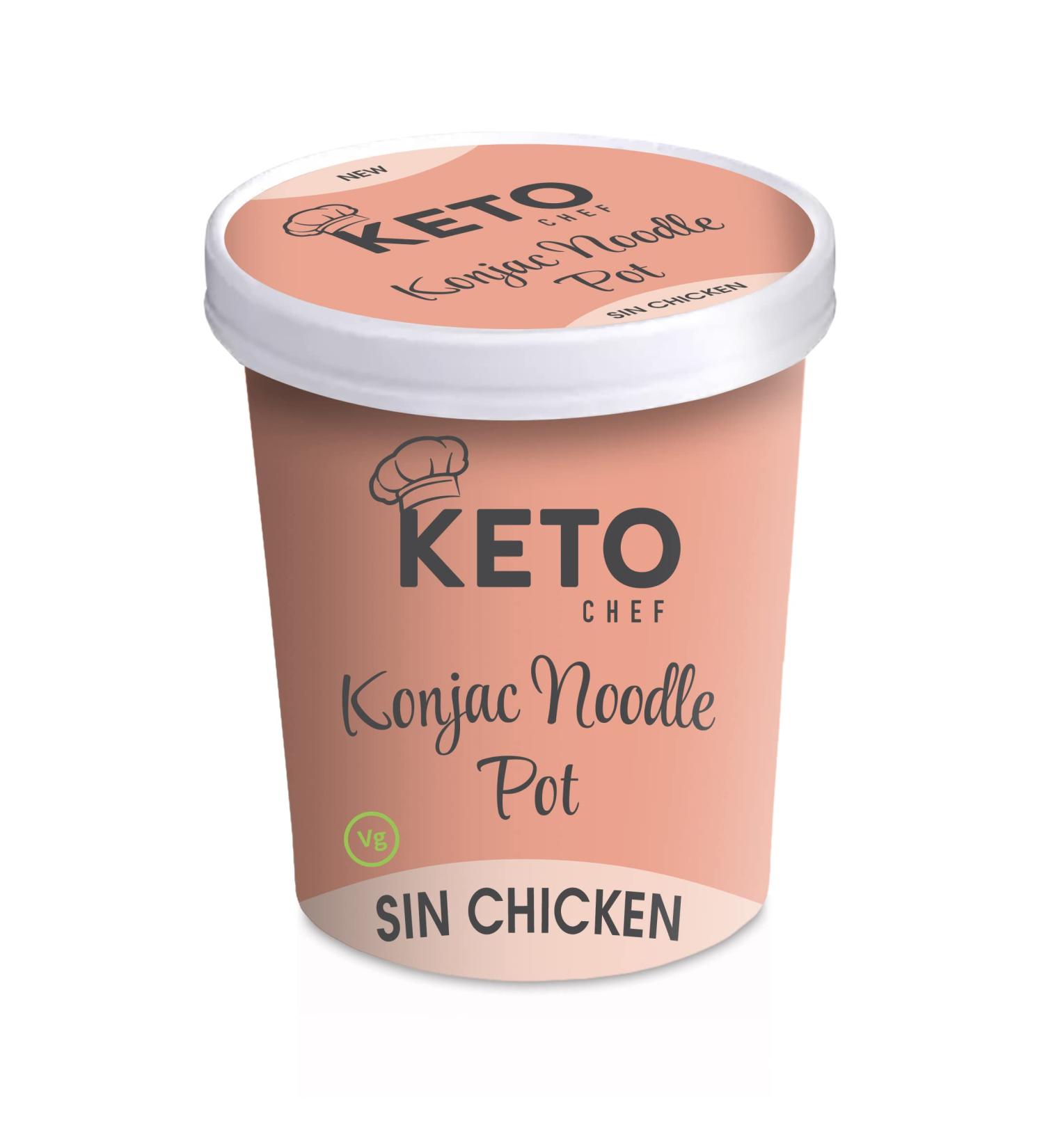 Keto Chef Vegan Konjac Noodles Pot Soup with Chicken Flavour Low in Fat Carbs & Sugar Suitable for Vegans Low Calorie Healthy Diet Meal | Ready to Eat Meal Pack of 12 (277g) No Chicken 277g (Pack of 12) - Buy Online on SooperMarket.com