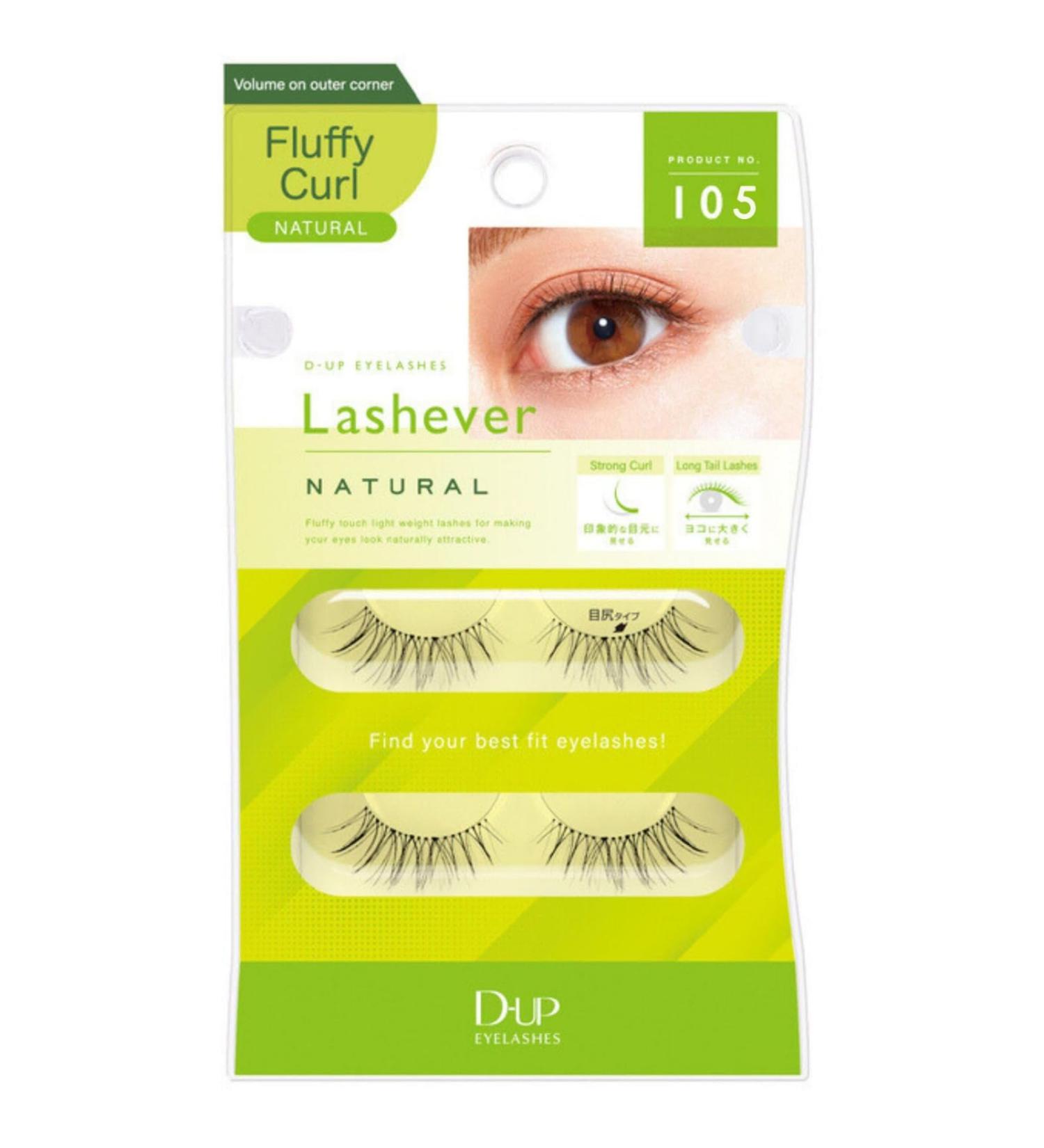 False Eyelashes - Lashever Natural Series | Japanese Fake Eyelashes Long-Lasting Reusable Comfortable & Lightweight - 2 Pairs Natural 105 Black - Buy Online on SooperMarket.com