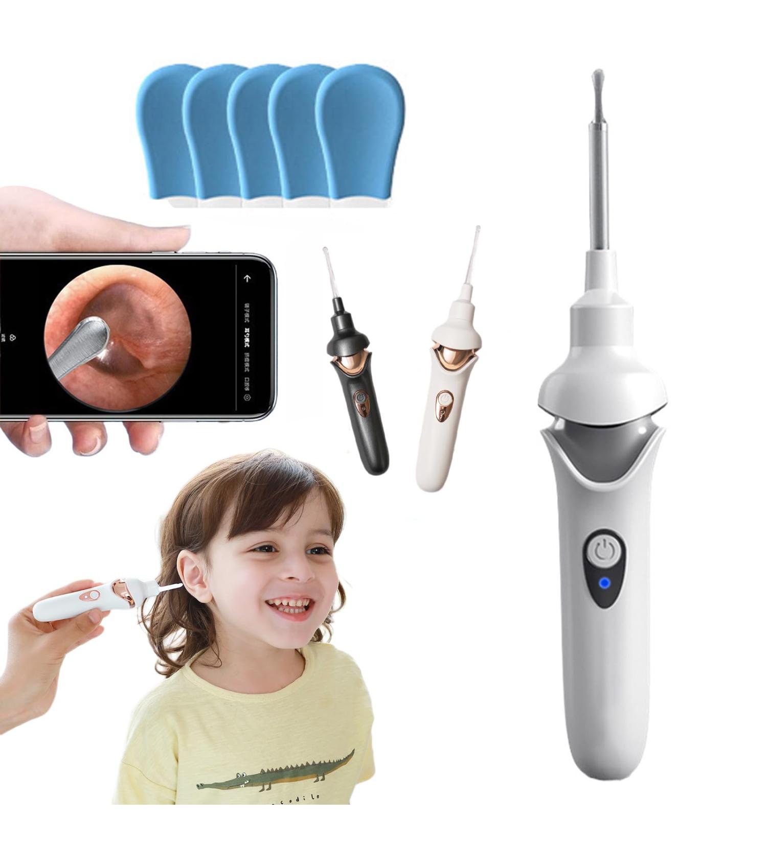 Tweddy Smart Ear Wax Remover Clean Ears Ear Wax Remover USB Charging Ear Wax Remover acuum Suction LED Light Easy-to-Use Ear Cleaner for Kids & Adults (White(Internal camera)) - Buy Online on SooperMarket.com