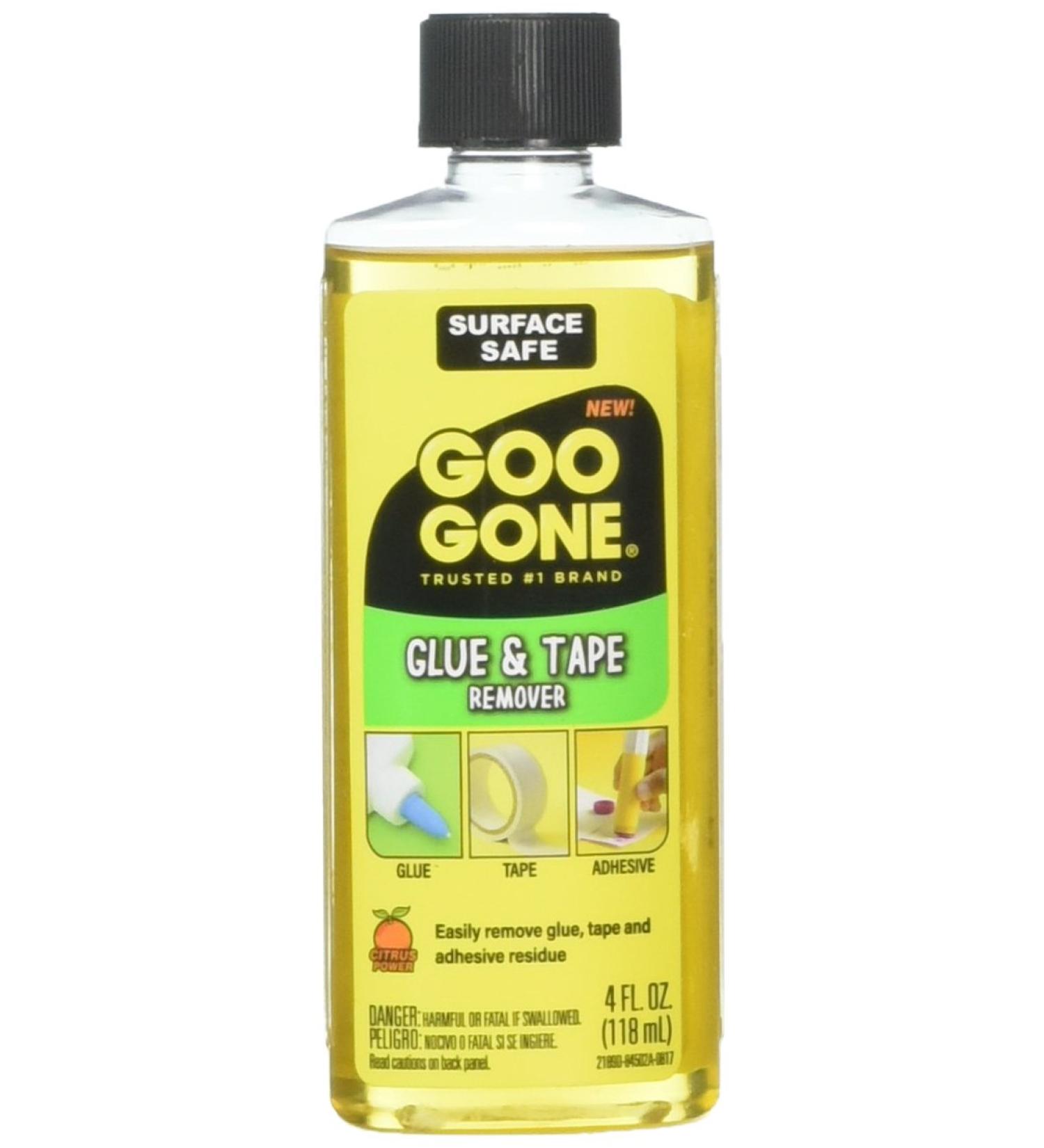Goo Goo Glue and Tape Adhesive Remover - 4 oz - Removes Stickers, Crayon, Glue, Tape, Gum, Decals, Labels - Buy Online on SooperMarket.com