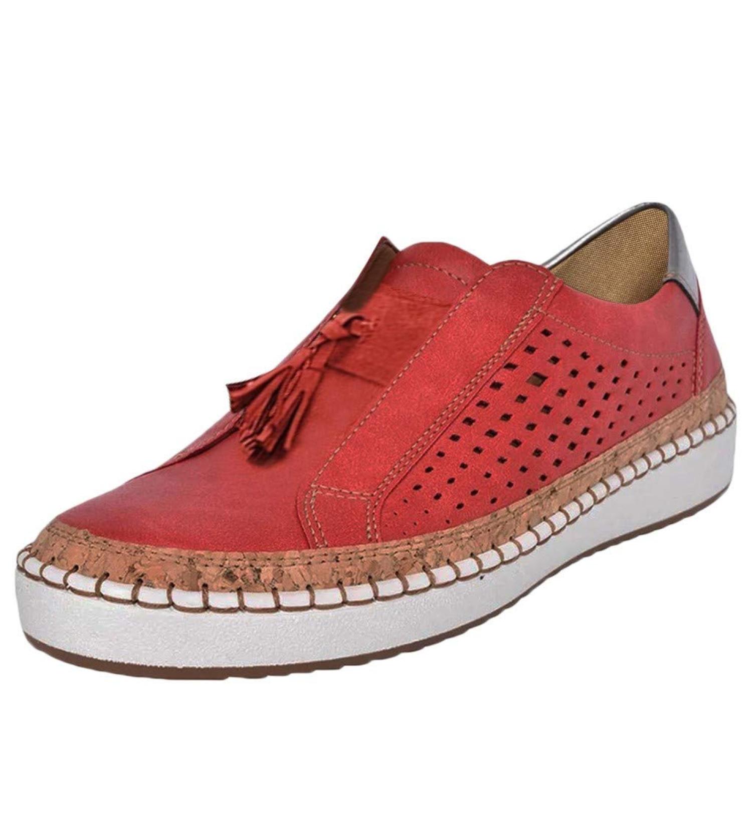 Buy Rytejfes Mulat Ultraplex Sneakers | Women's Indoor Sports Shoes - Green White Red - Slip-On Comfort & Style - Buy Online on SooperMarket.com
