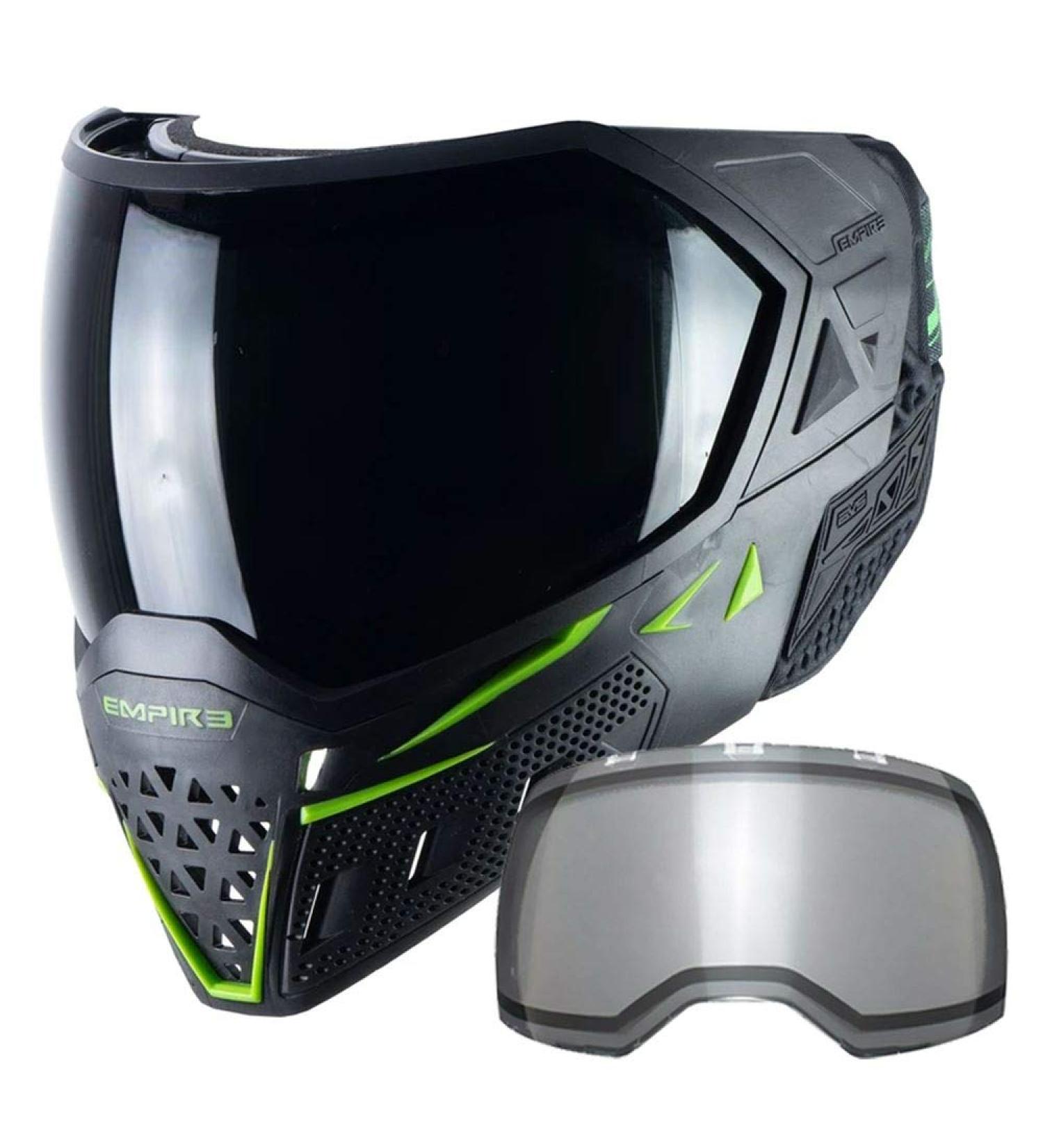 Empire EVS Thermal Paintball Mask/Goggle - Black/Lime - 2 Thermal Lenses - Buy Online on SooperMarket.com