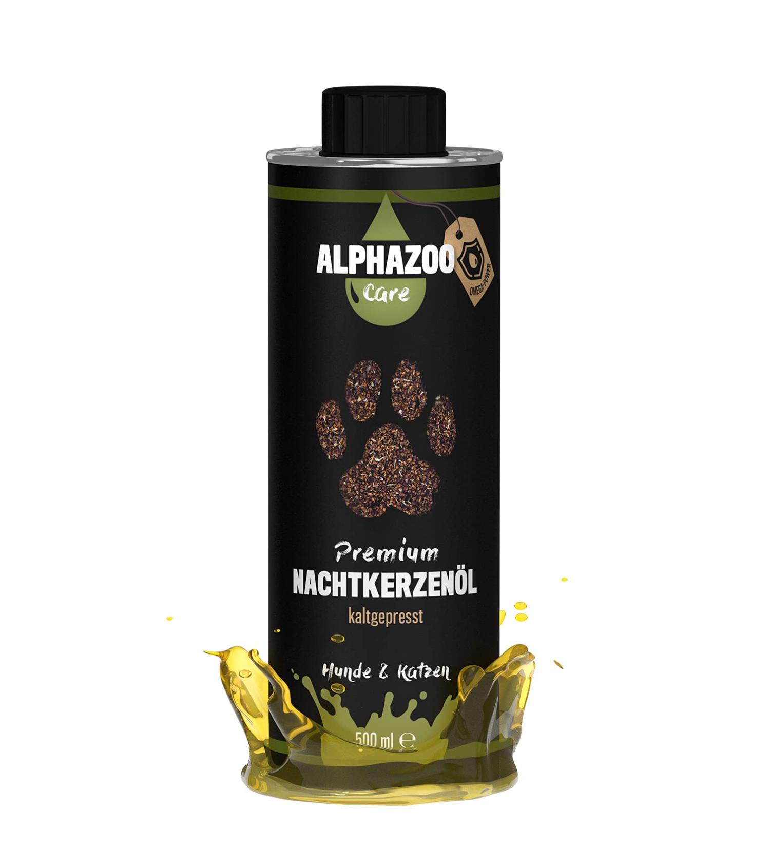 Alphazoo Premium Evening Primrose Oil for Dogs & Cats 250ml | Cold-Pressed Omega-6 & Omega-9 Feed Oil for Shiny Fur - Buy Online on SooperMarket.com