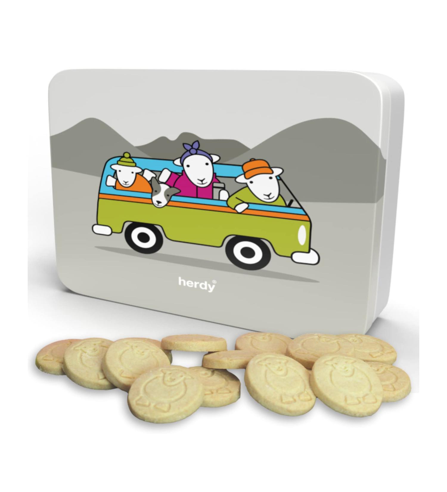 Herdy All Butter Shortbread Biscuits - 225g Collectable Tin | Luxury Scottish Cookies | Birthday Gift | Melt-In-The-Mouth Biscuit Selection - Buy Online on SooperMarket.com