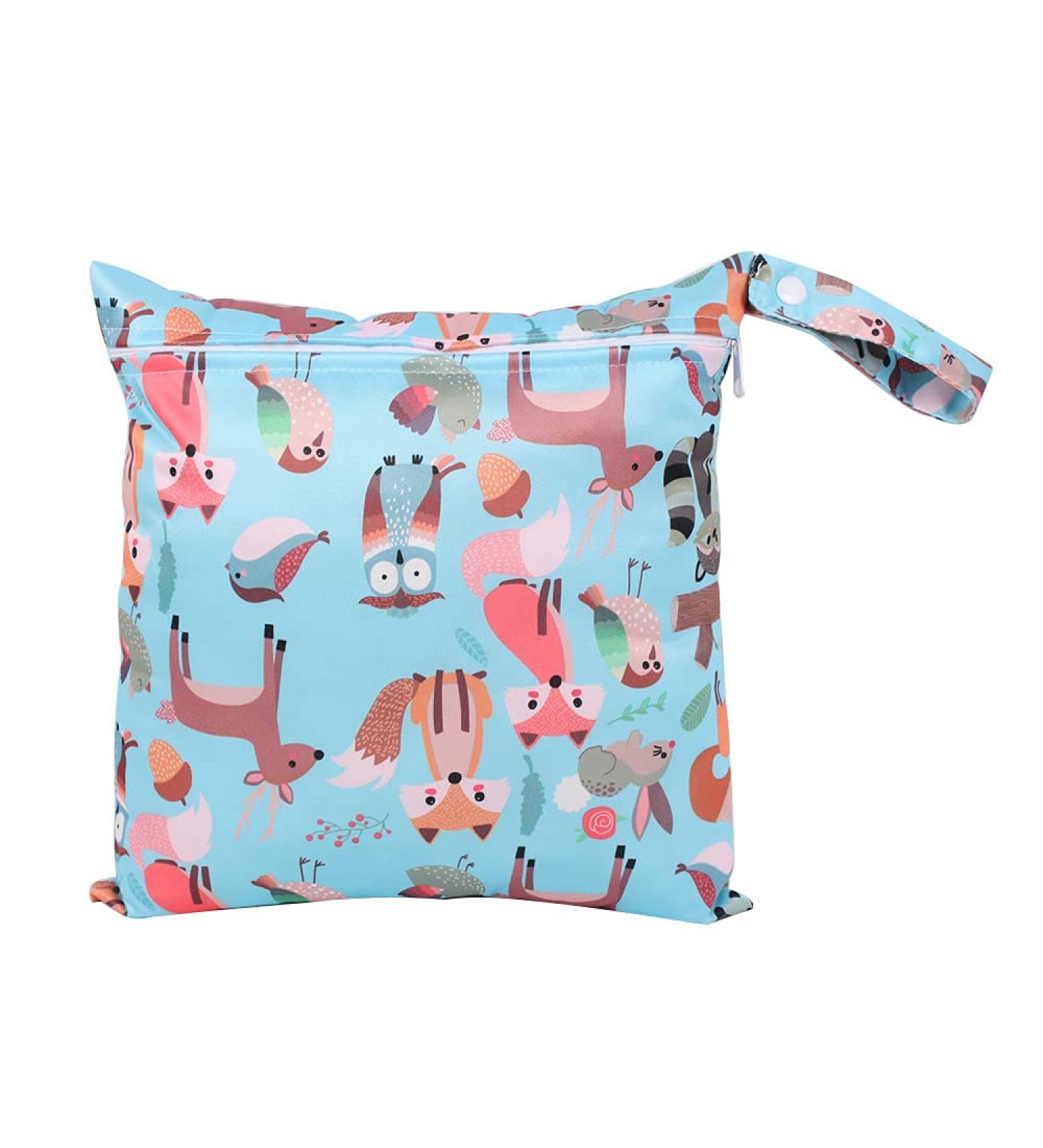 Baby Diaper Bag Wet Dry Organizer - Waterproof Zipper Bag, Reusable Cloth Wet Bag (Color 10 M) - Buy Online on SooperMarket.com