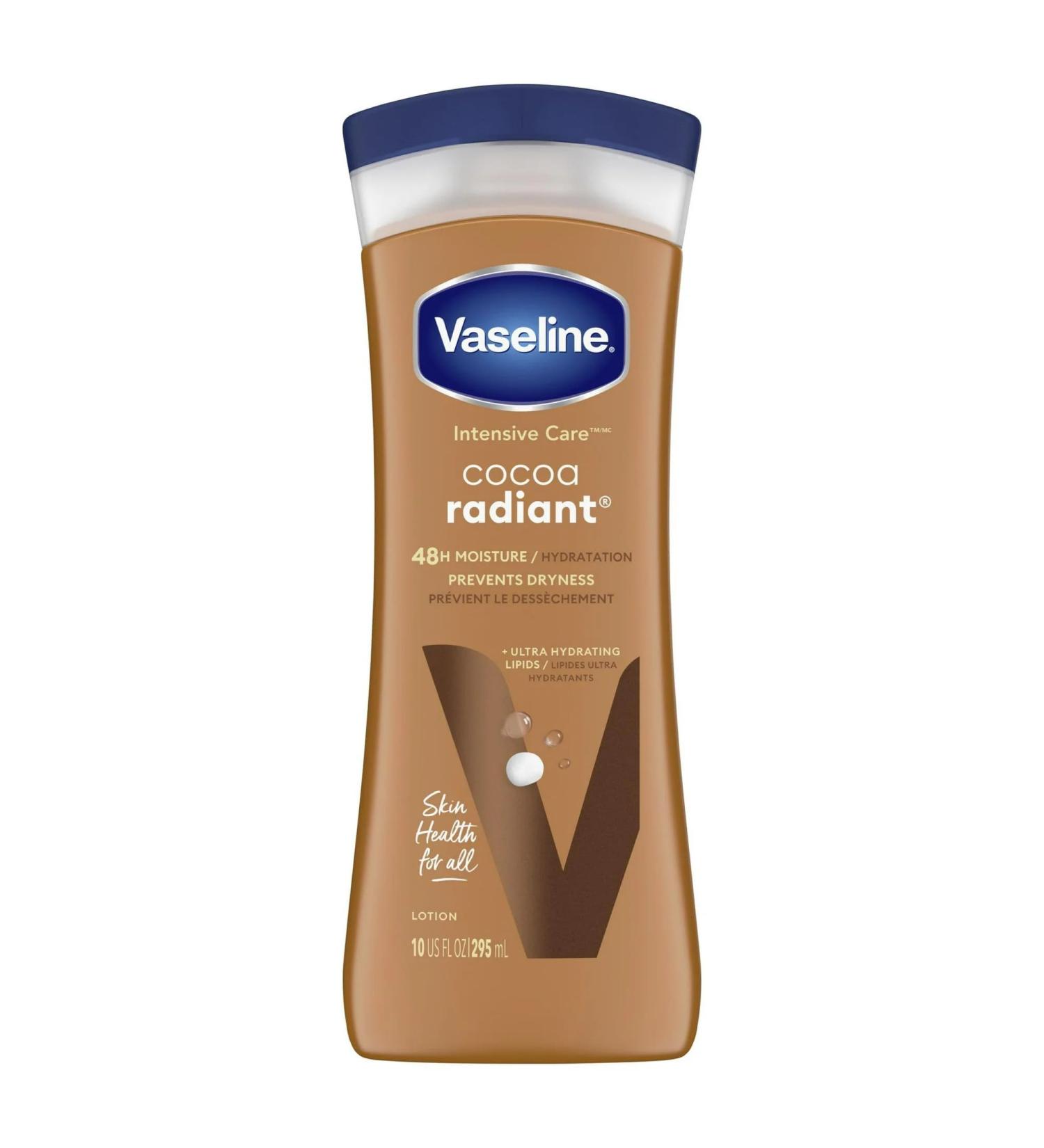 Vaseline Intensive Care Cocoa Radiant Lotion 10 oz - Pack of 6 | Moisturizing & Hydrating Skin Care for All Skin Types - International Shipping Available - Buy Online on SooperMarket.com