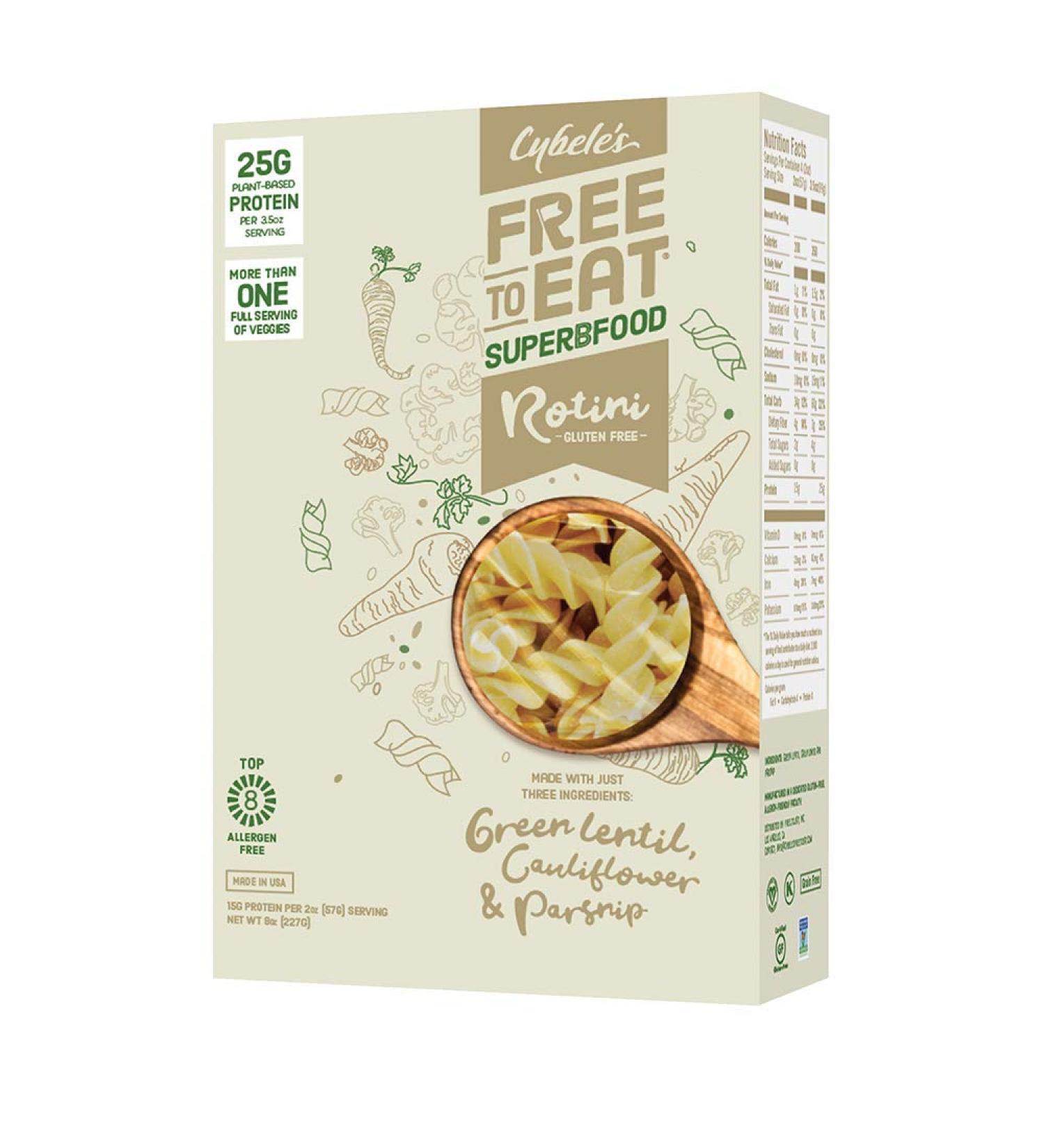 Cybele's Gluten Free & Grain Free Superfood White Rotini Pasta | High Protein, Dairy Free, Nut Free, Soy Free, Non GMO, Vegan | 8oz Box (Pack of 6) - Buy Online on SooperMarket.com
