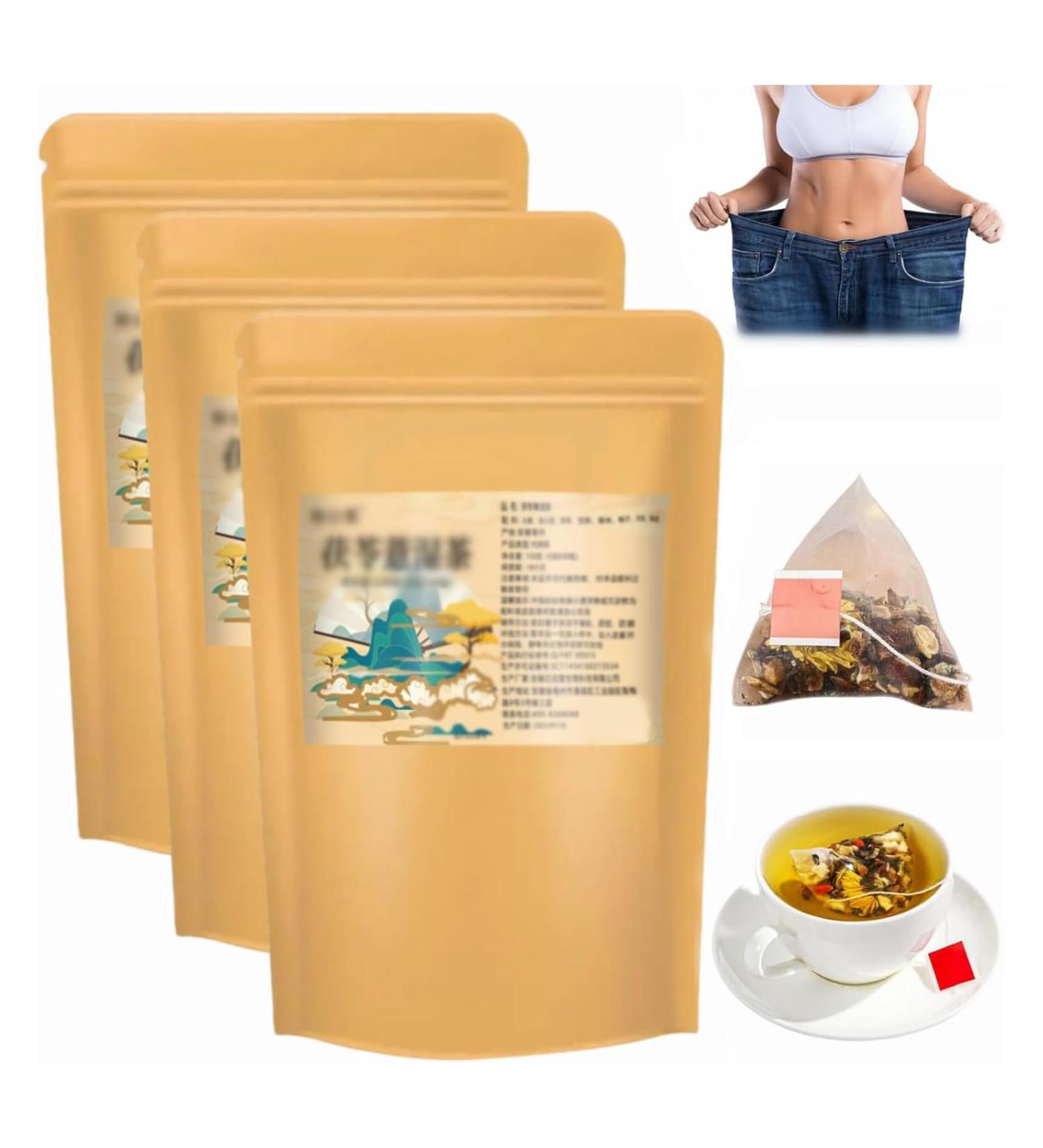 Poria And Coix Seed Tea For Dampness Elimination Lemon Hawthorn Lotus Leaf Tea Dampness Clearing Herbal Tea Fu Ling Yi Wet Tea Non-Heritage Ancient Recipe Poria Cocos Dehumidification Tea (3pack) - Buy Online on SooperMarket.com
